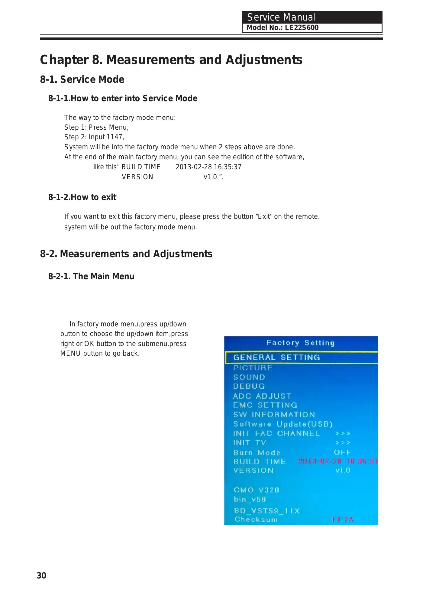 Haier LE22S600 Service Manual Manual pdf 30 page image