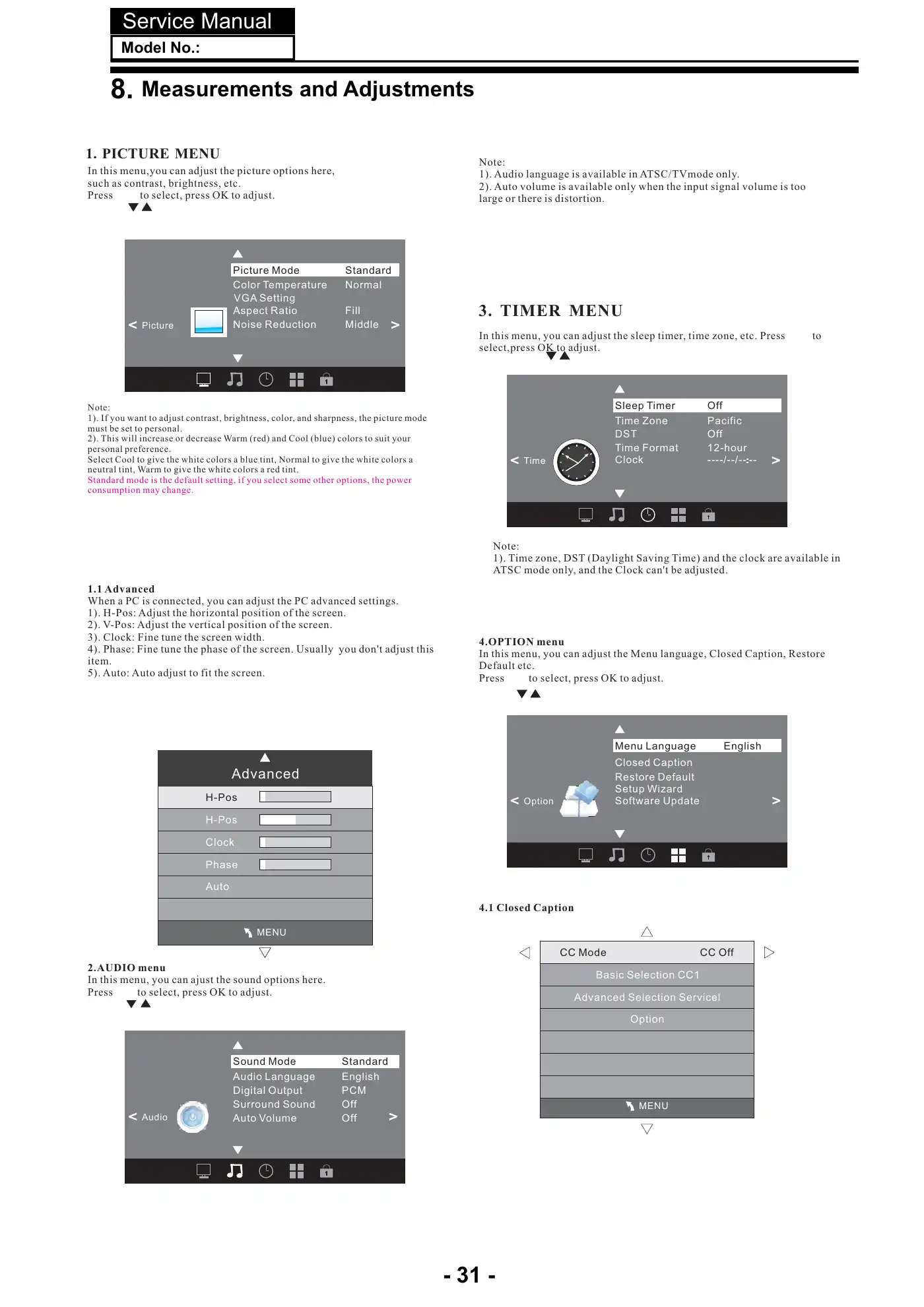 Haier LE22T1F Service Manual Manual pdf 32 page image