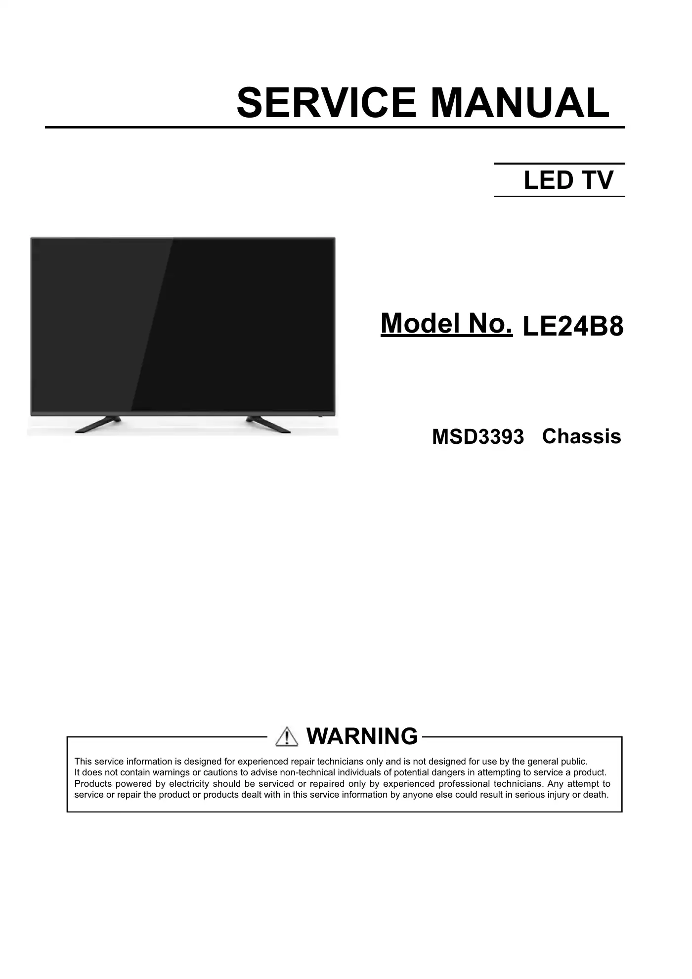 Haier LE24B8 Service Manual Manual pdf 1 page image