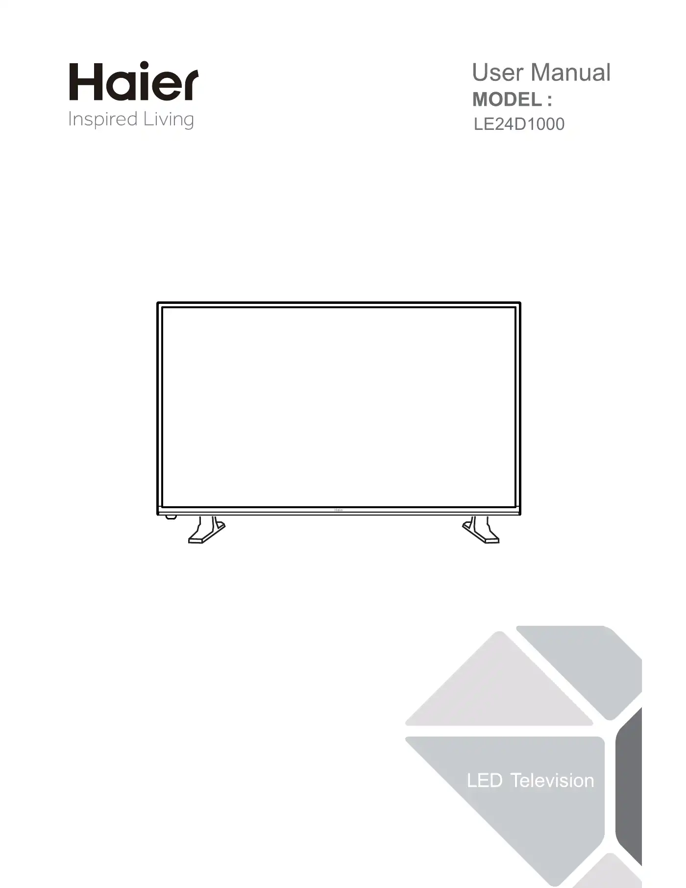 Haier LE24D1000 User Manual Manual pdf 1 page image