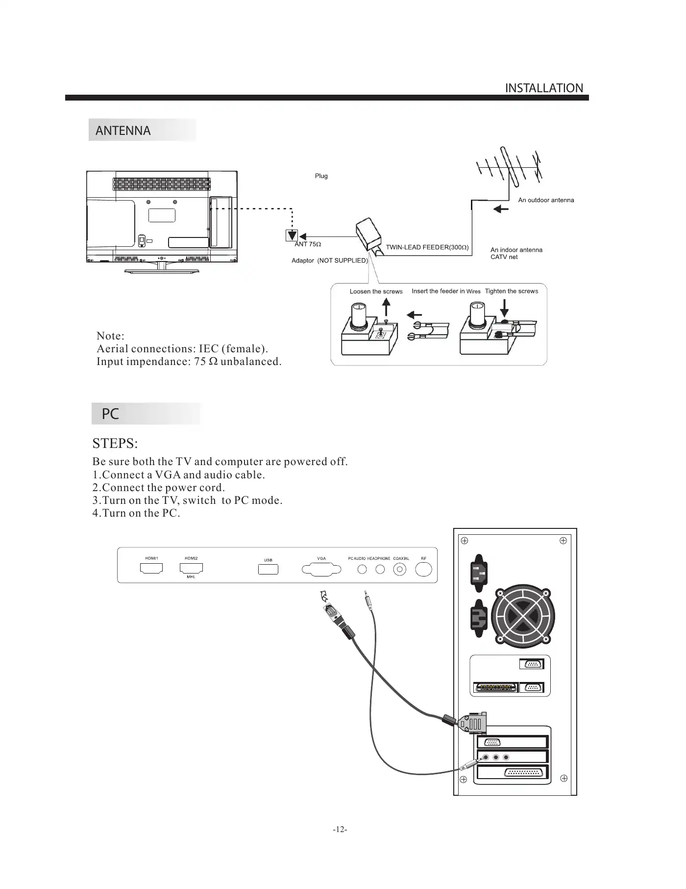 Haier LE24M600M80 User Manual Manual pdf 12 page image