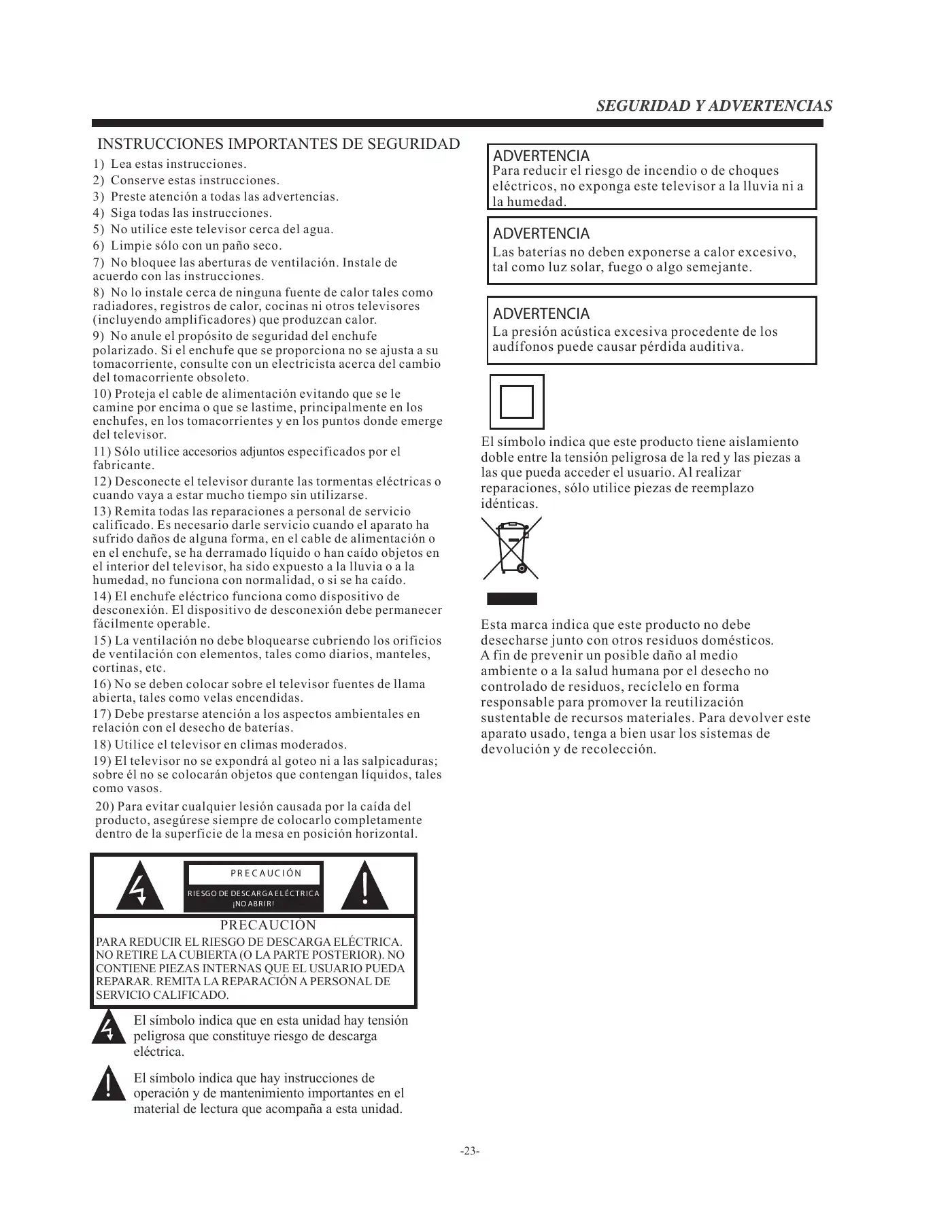 Haier LE24M600M80 User Manual Manual pdf 23 page image