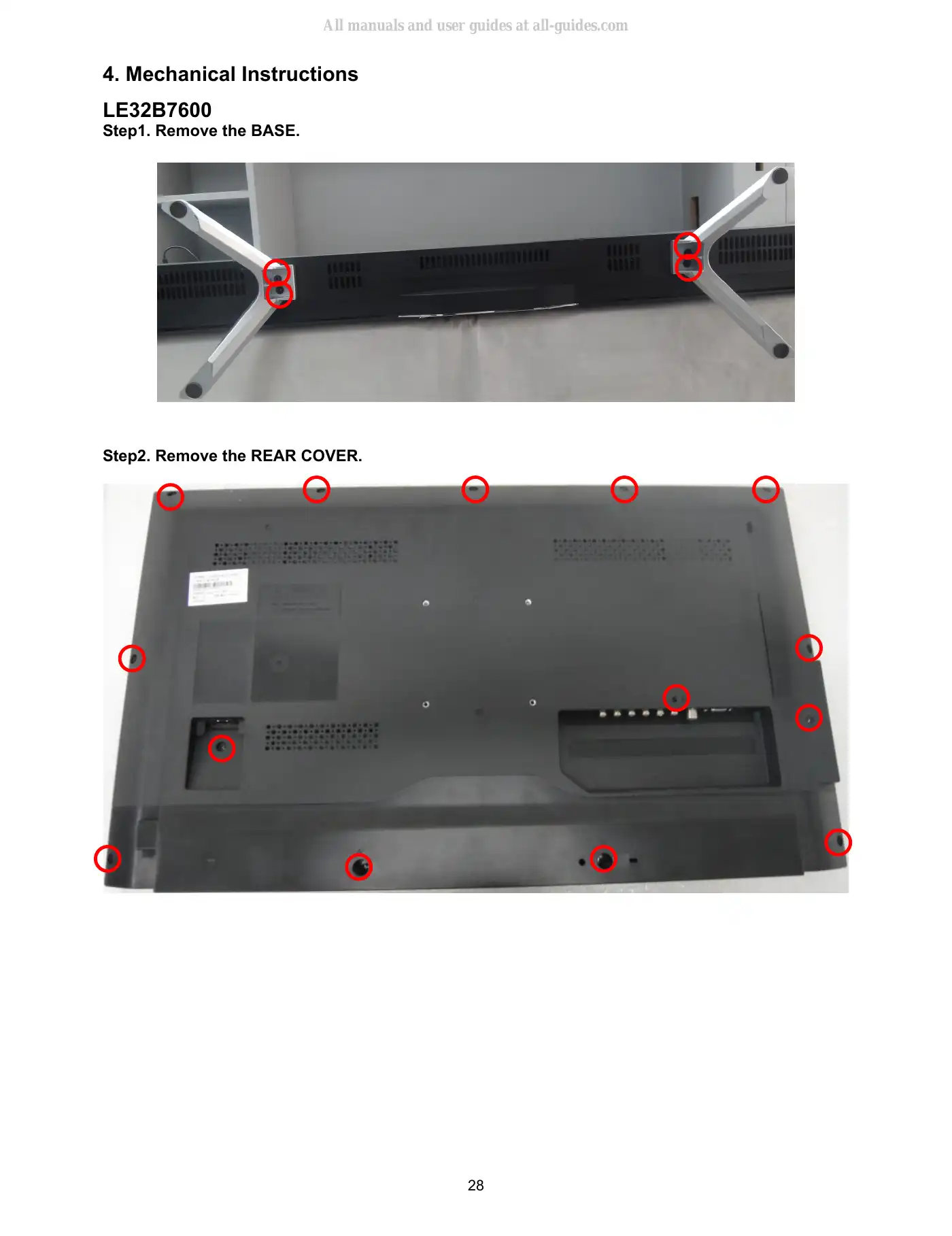 Haier LE32B7600 Service Manual Manual pdf 28 page image