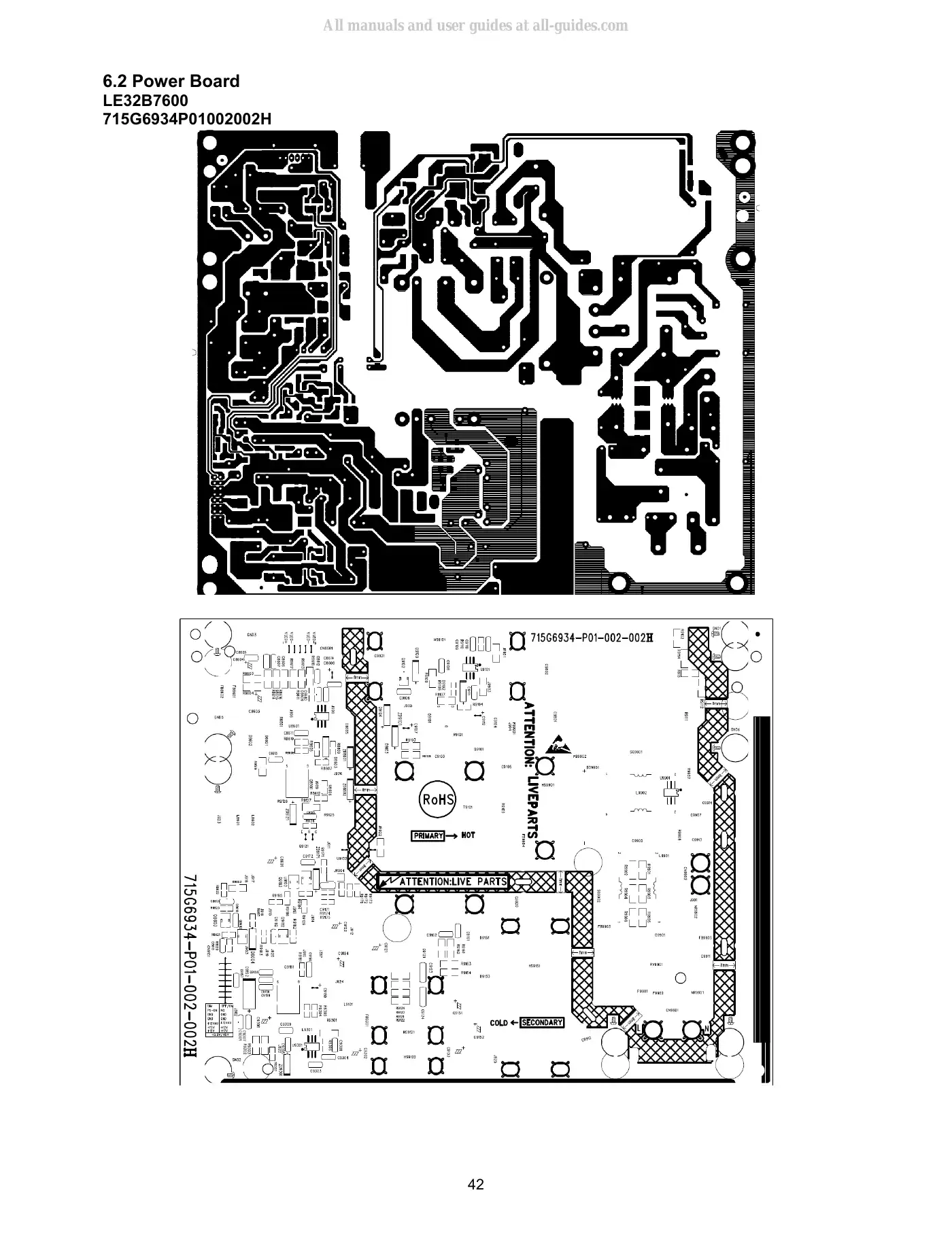 Haier LE32B7600 Service Manual Manual pdf 42 page image