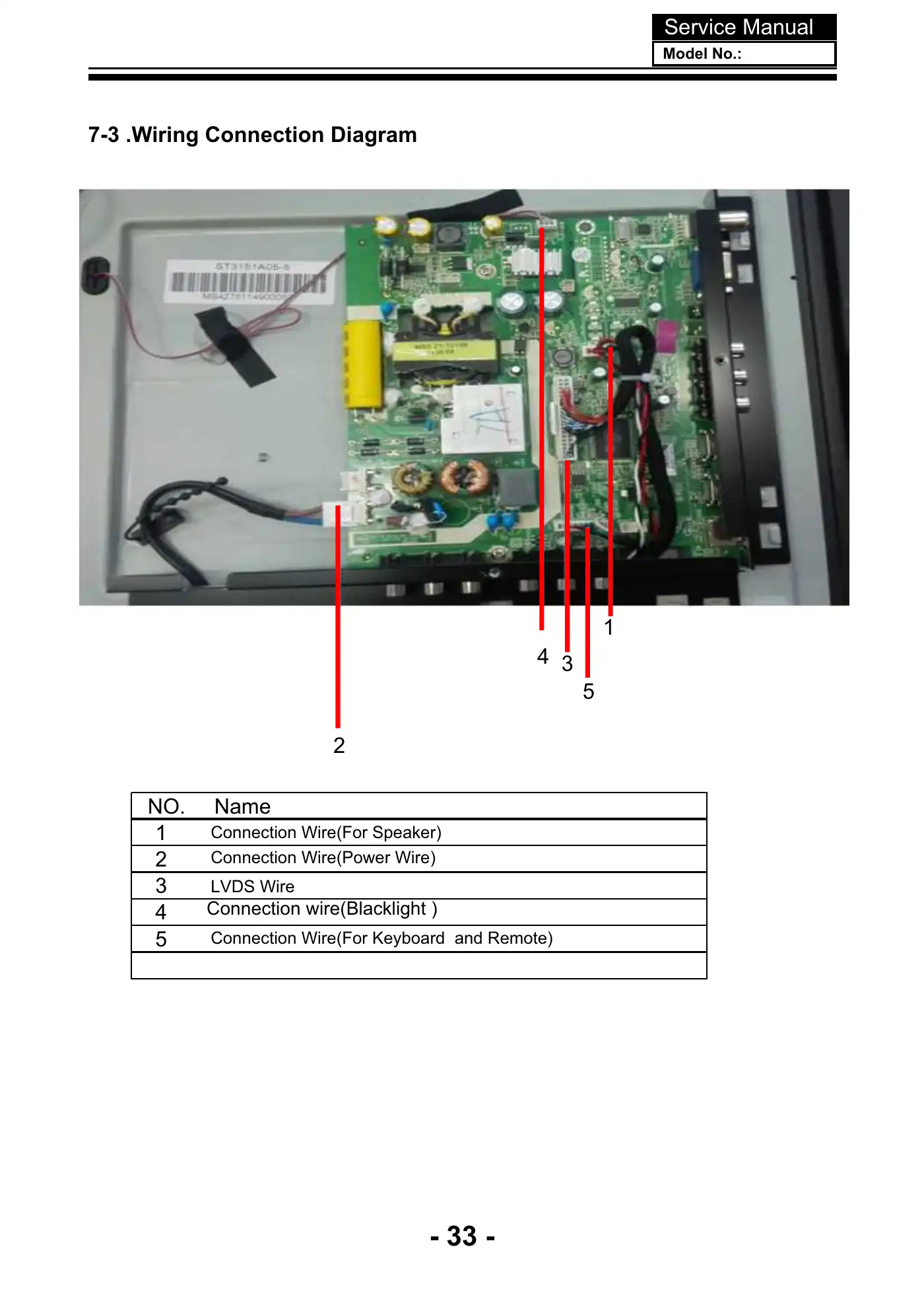 Haier LE32B8000 Service Manual Manual pdf 34 page image