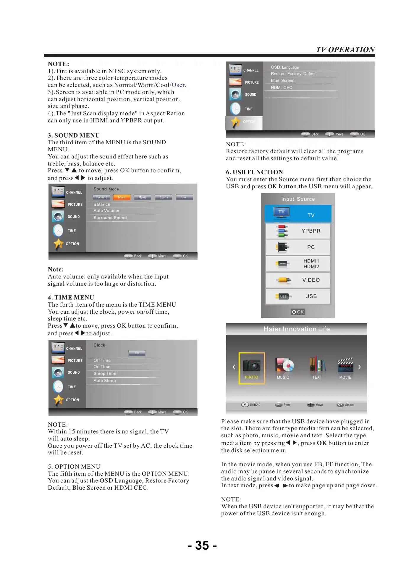 Haier LE32B8000 Service Manual Manual pdf 36 page image