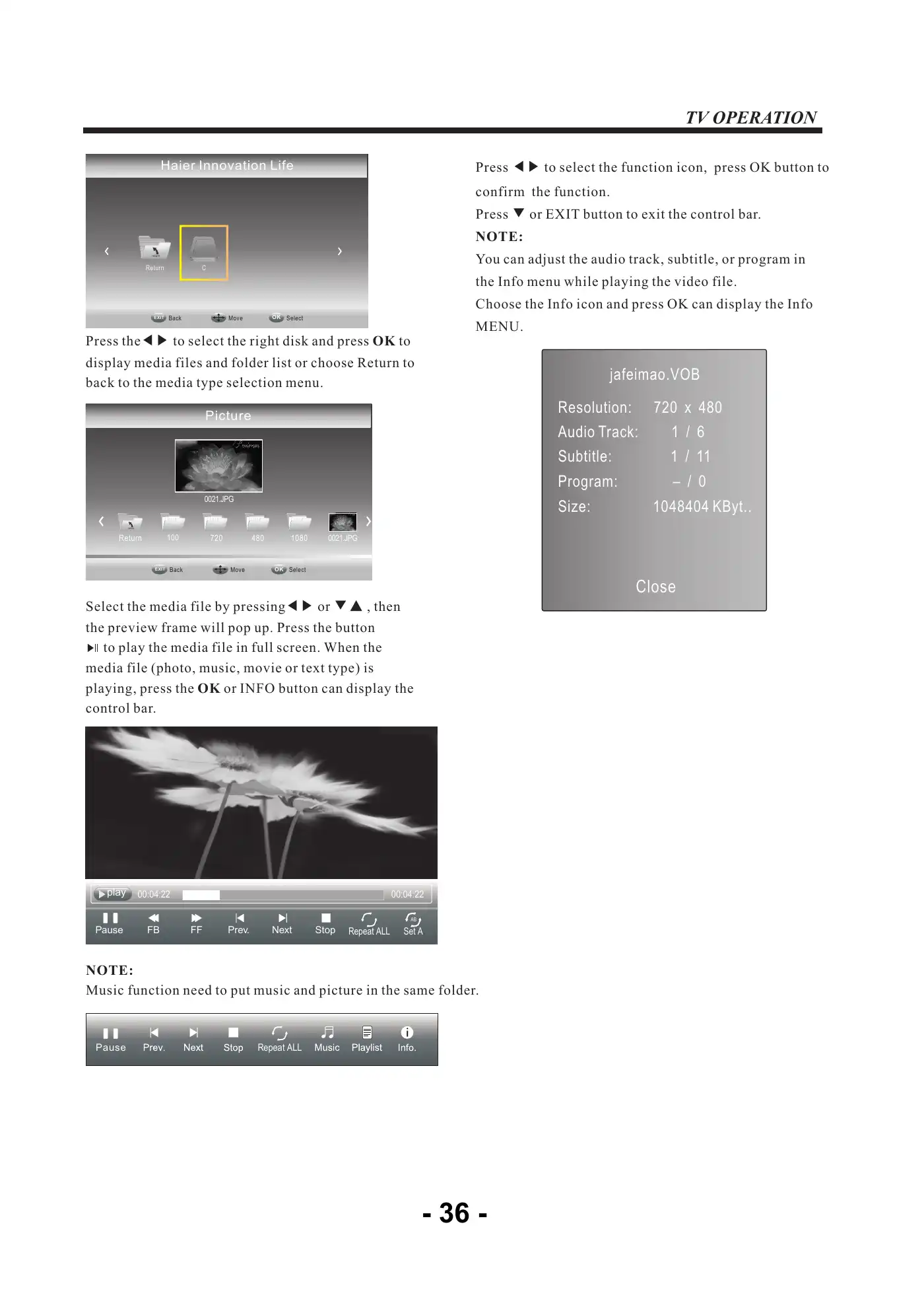 Haier LE32B8000 Service Manual Manual pdf 37 page image