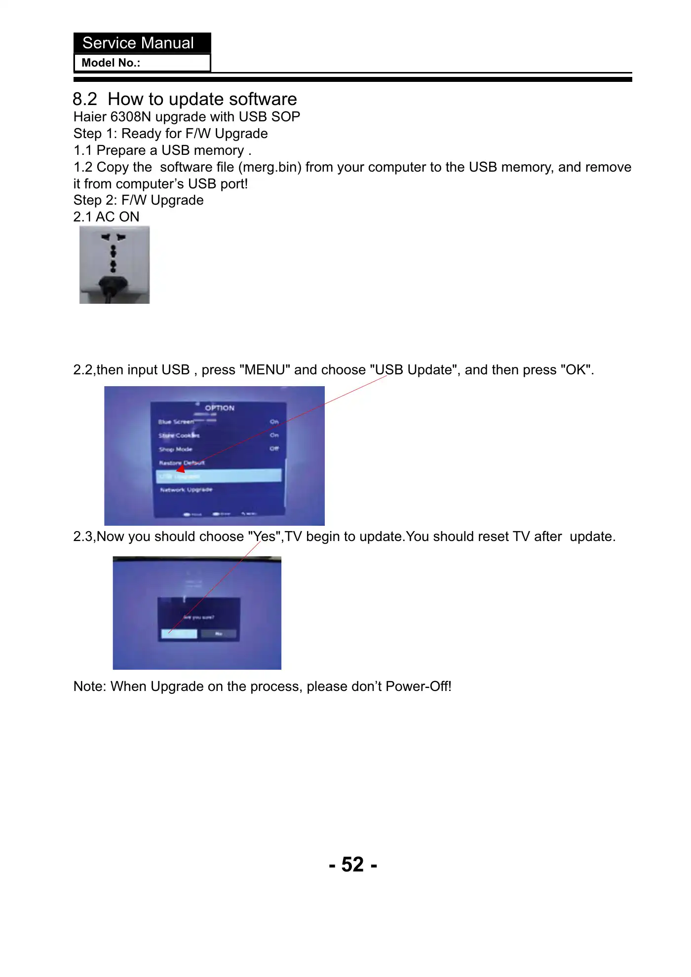 Haier LE32K5000 Service Manual Manual pdf 53 page image