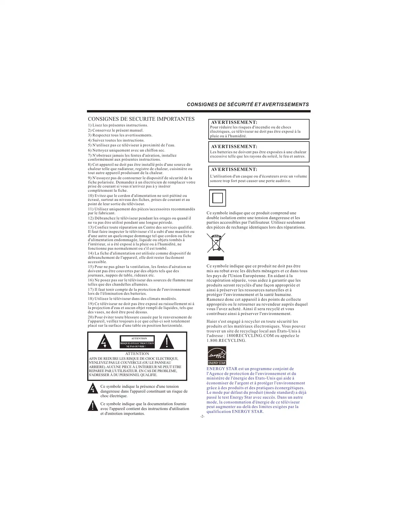 Haier LE39F32800 User Manual Manual pdf 18 page image