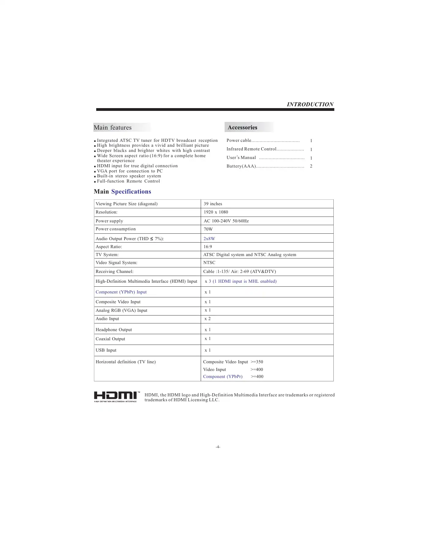 Haier LE39F32800 User Manual Manual pdf 5 page image
