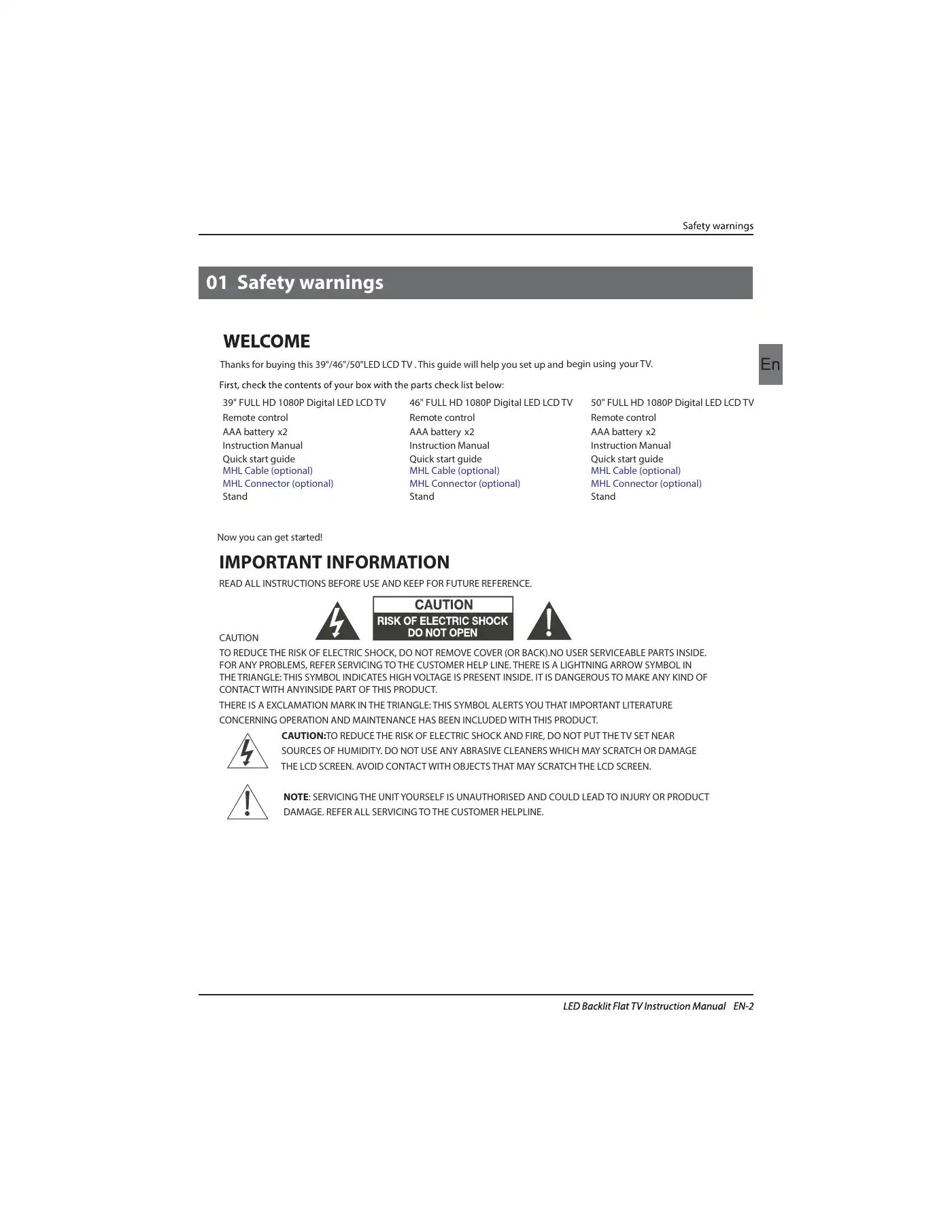 Haier LE39M600SF Instruction Manual Manual pdf 3 page image