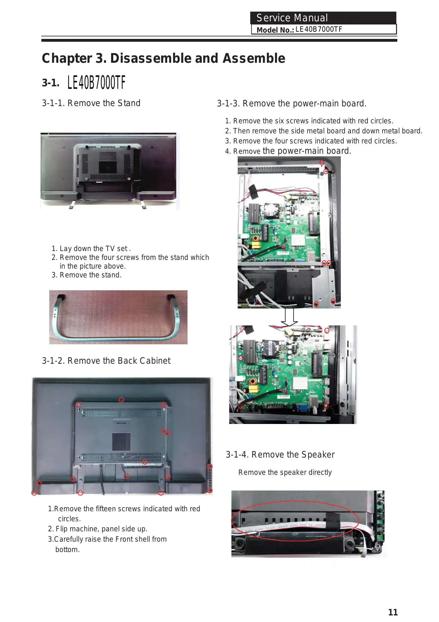 Haier LE40B7000TF Service Manual Manual pdf 12 page image