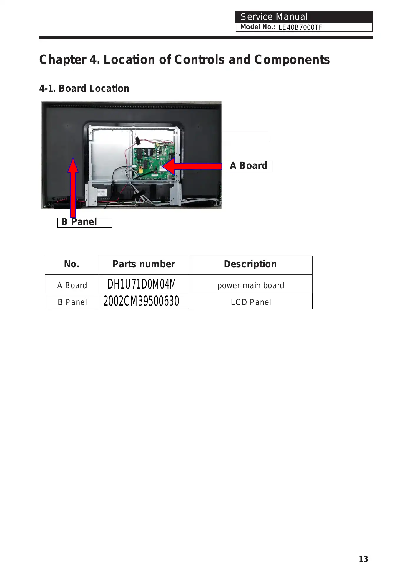 Haier LE40B7000TF Service Manual Manual pdf 14 page image