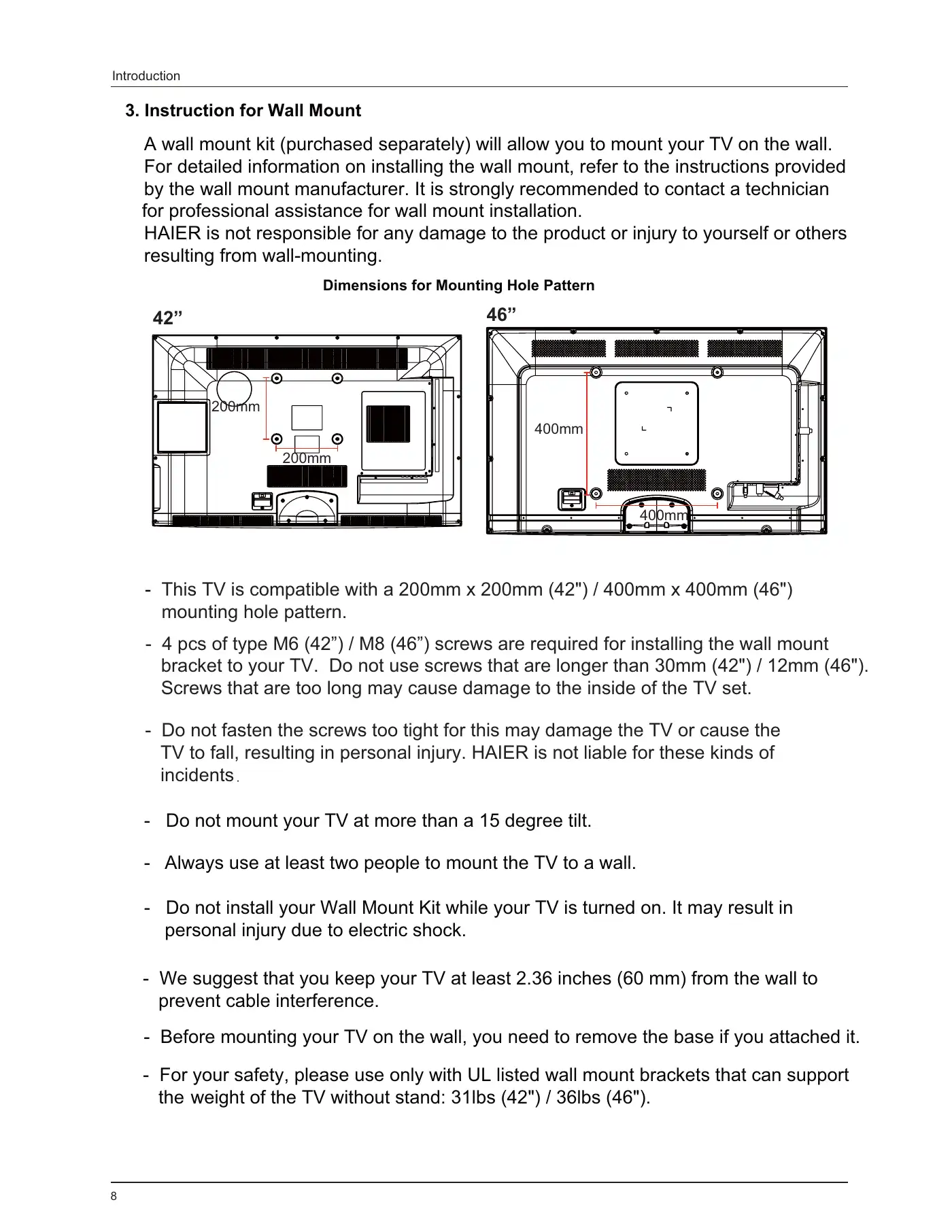 Haier LE42B1380 Owner's Manual Manual pdf 10 page image