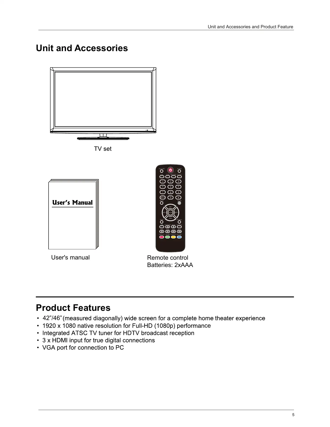 Haier LE42B1380 Owner's Manual Manual pdf 7 page image