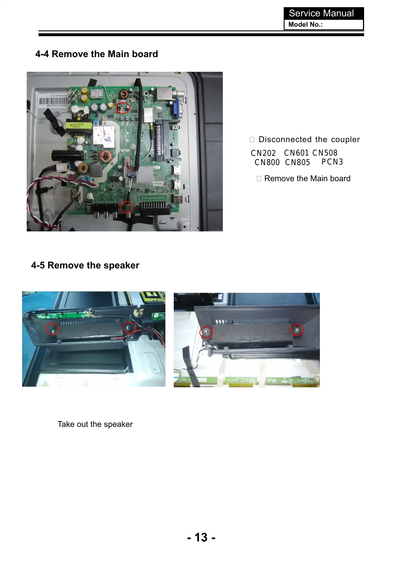 Haier LE42U6500TF Service Manual Manual pdf 14 page image