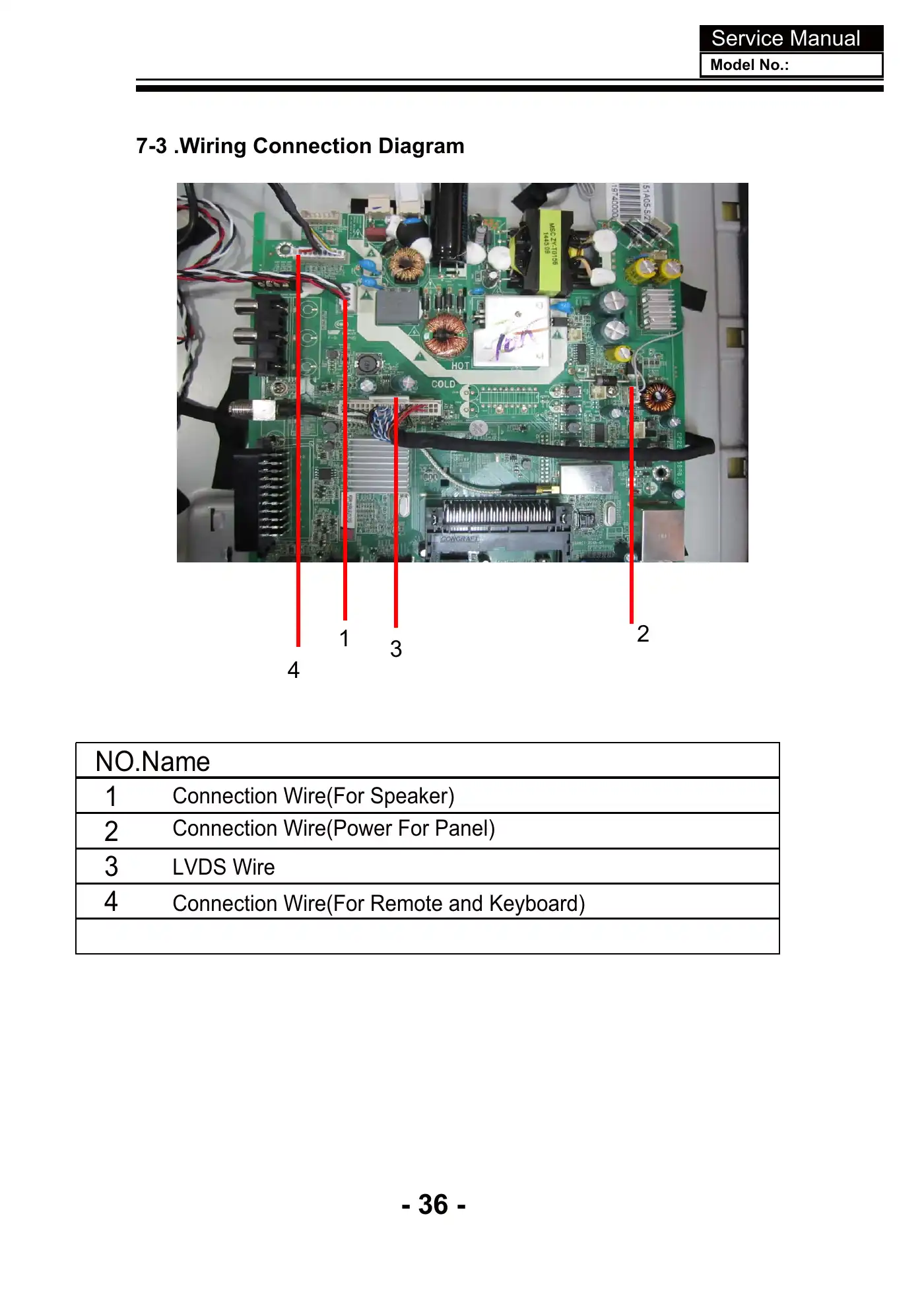 Haier LE42U6500TF Service Manual Manual pdf 26 page image