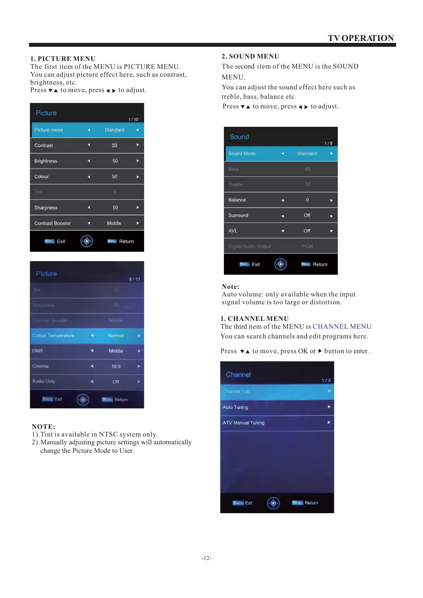 Haier LE43B9200WB User Manual Manual pdf 12 page image