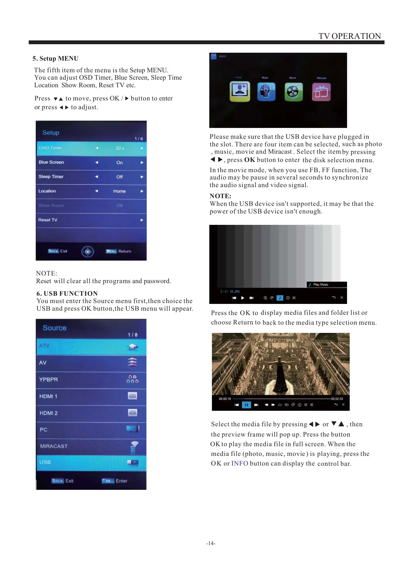 Haier LE43B9200WB User Manual Manual pdf 14 page image