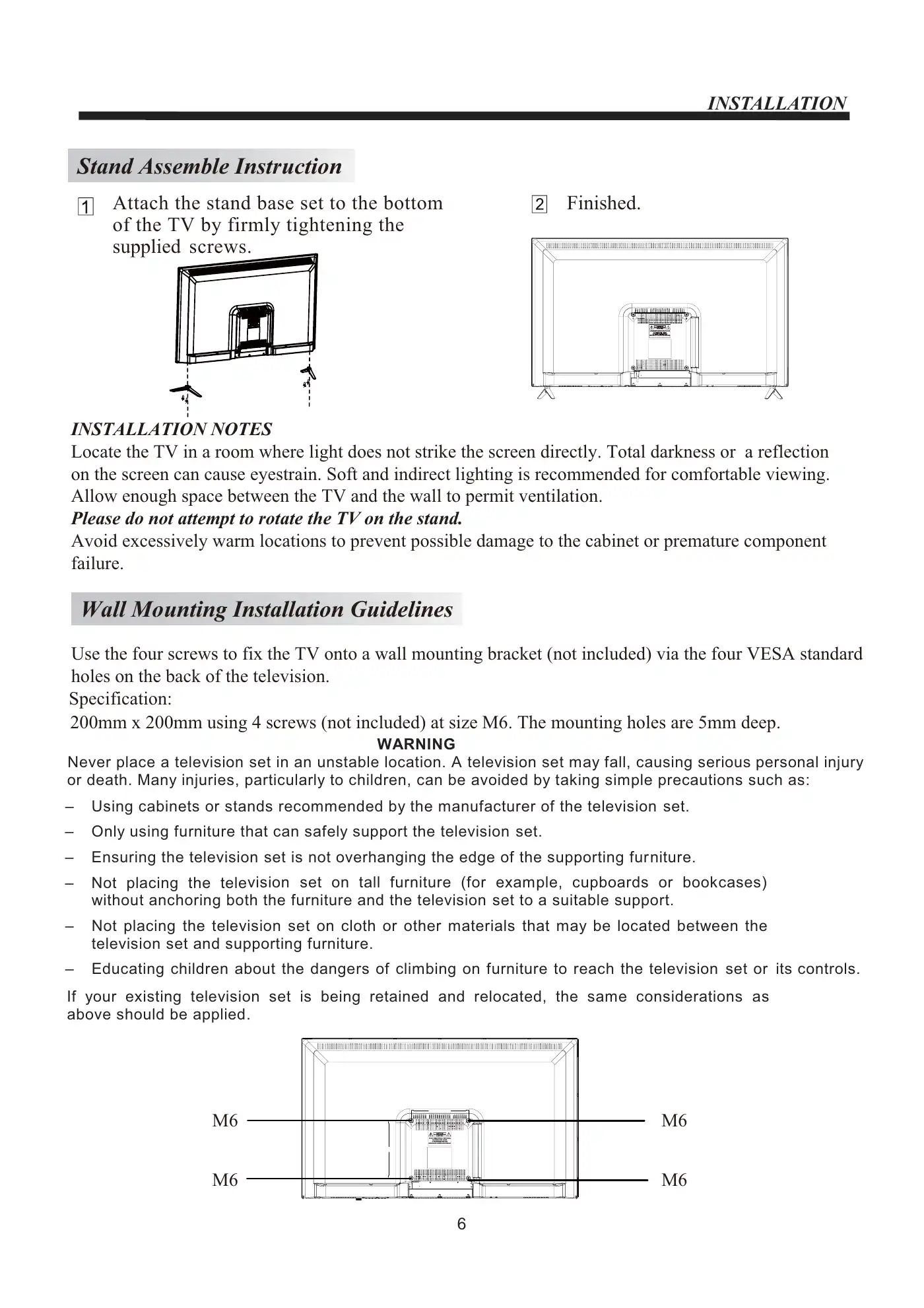 Haier LE43B9200WB User Manual Manual pdf 6 page image