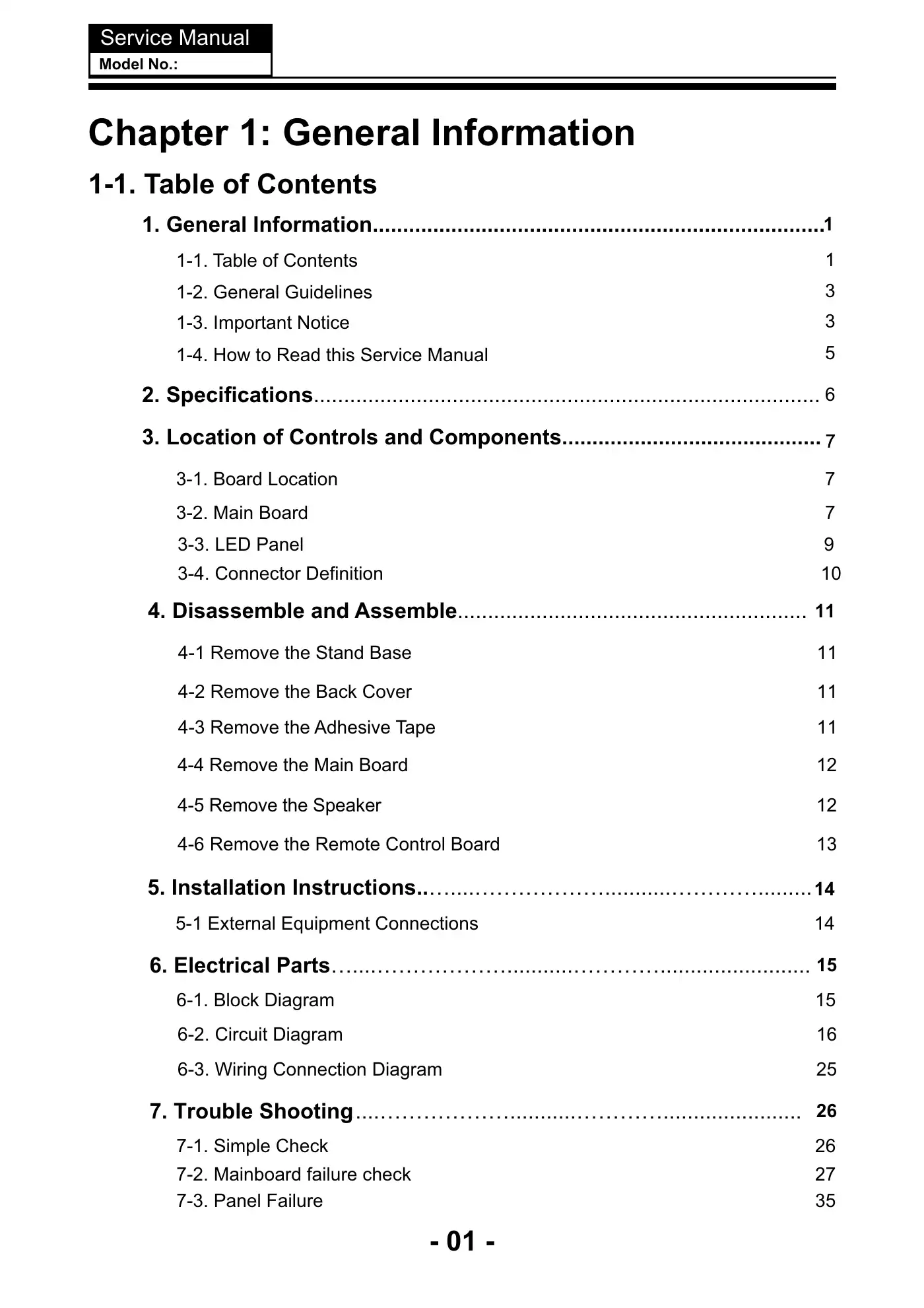 Haier LE43K6000SF Service Manual Manual pdf 2 page image