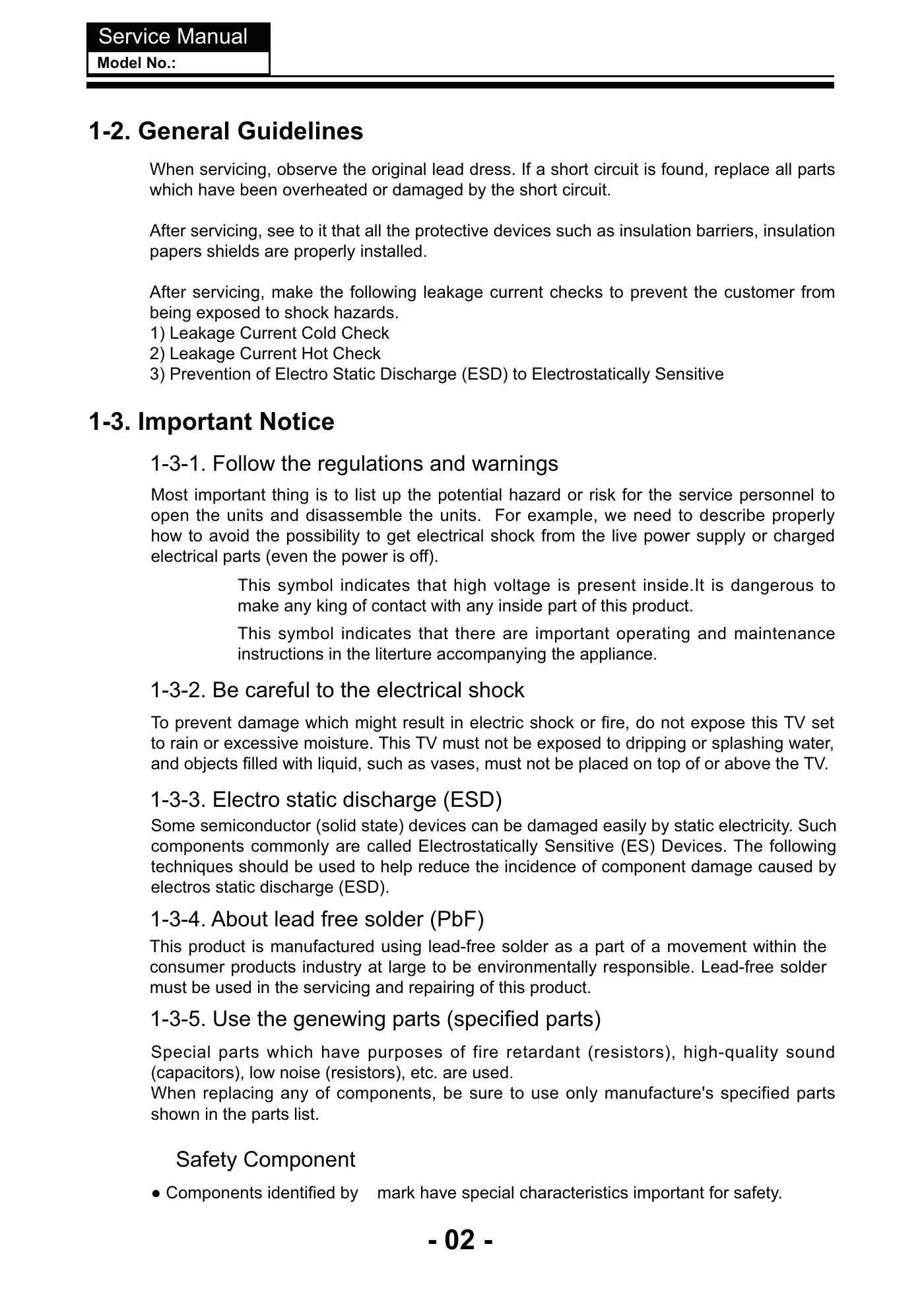 Haier LE43K6000SF Service Manual Manual pdf 3 page image