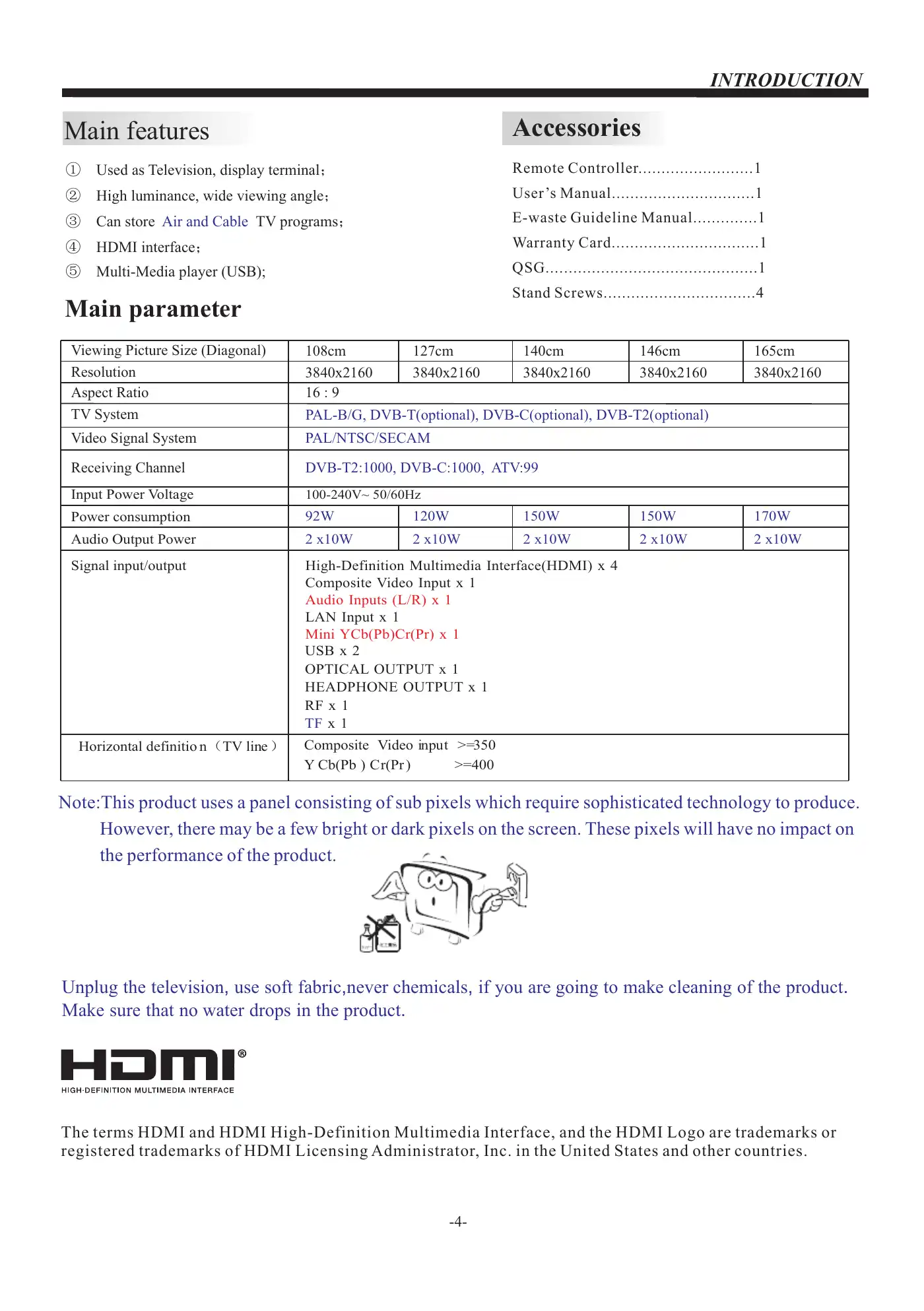 Haier LE43K6600UGA Owner's Manual Manual pdf 5 page image