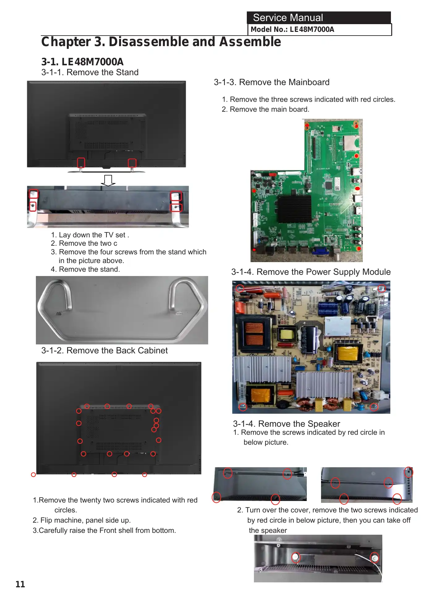 Haier LE48M7000A Service Manual Manual pdf 12 page image