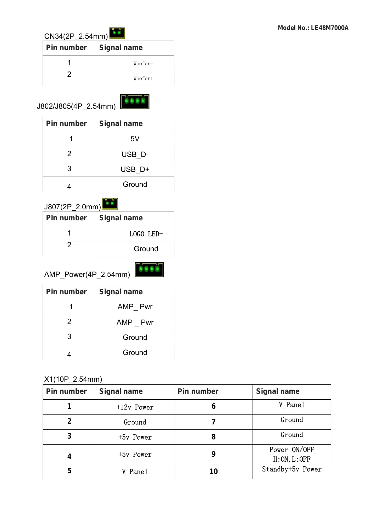 Haier LE48M7000A Service Manual Manual pdf 16 page image