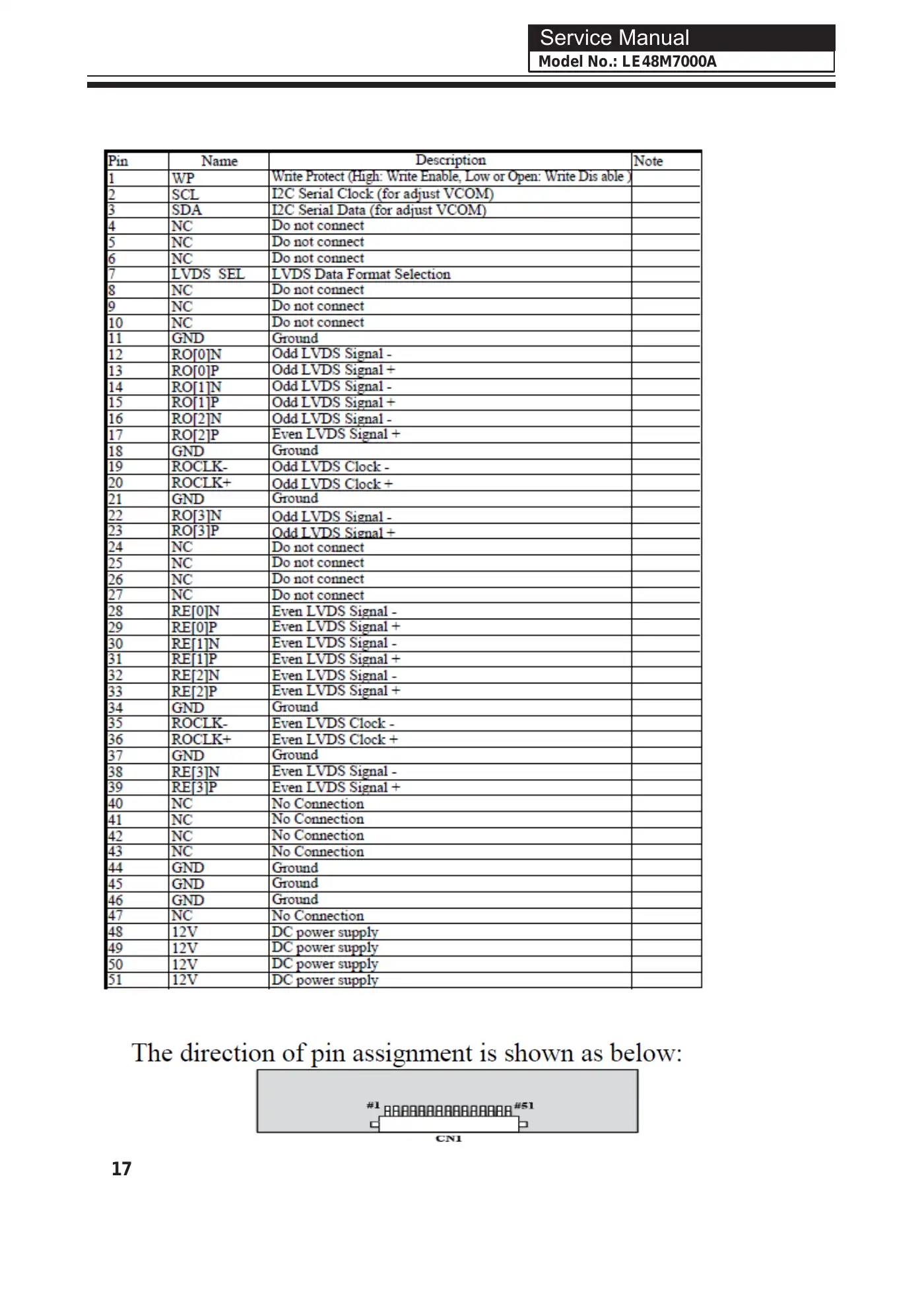 Haier LE48M7000A Service Manual Manual pdf 19 page image