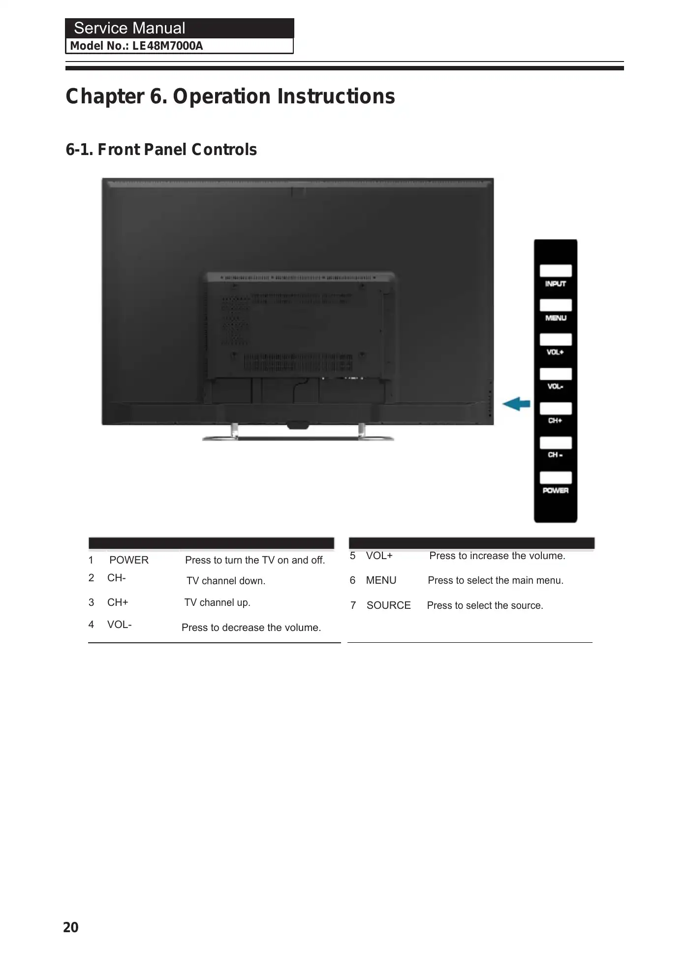 Haier LE48M7000A Service Manual Manual pdf 22 page image