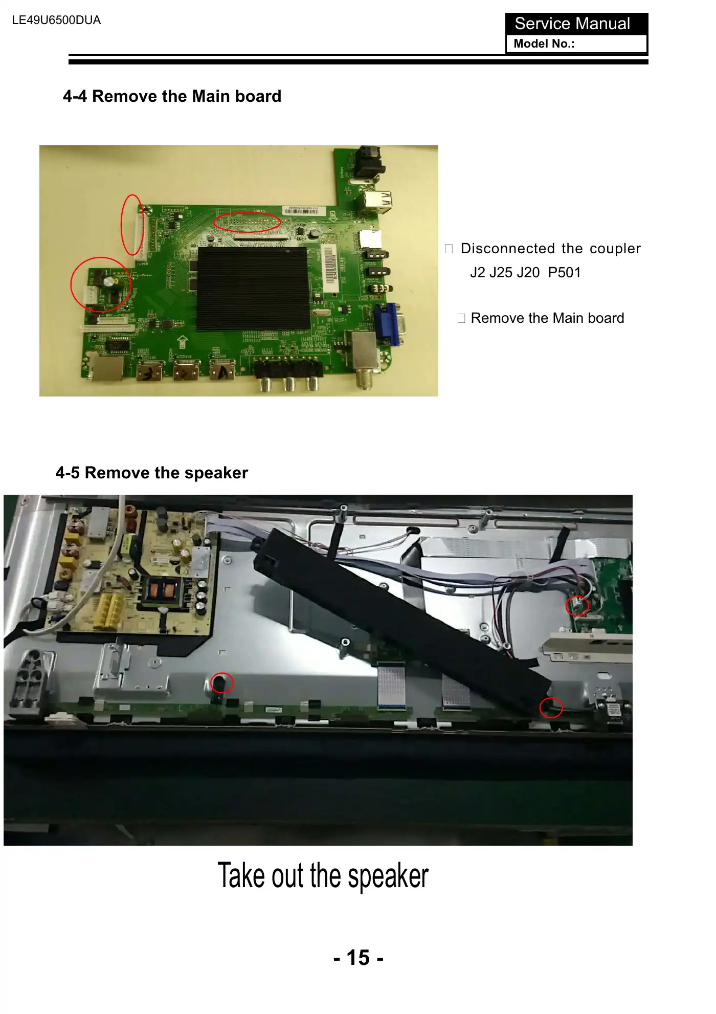 Haier LE49K6500U Service Manual Manual pdf 16 page image