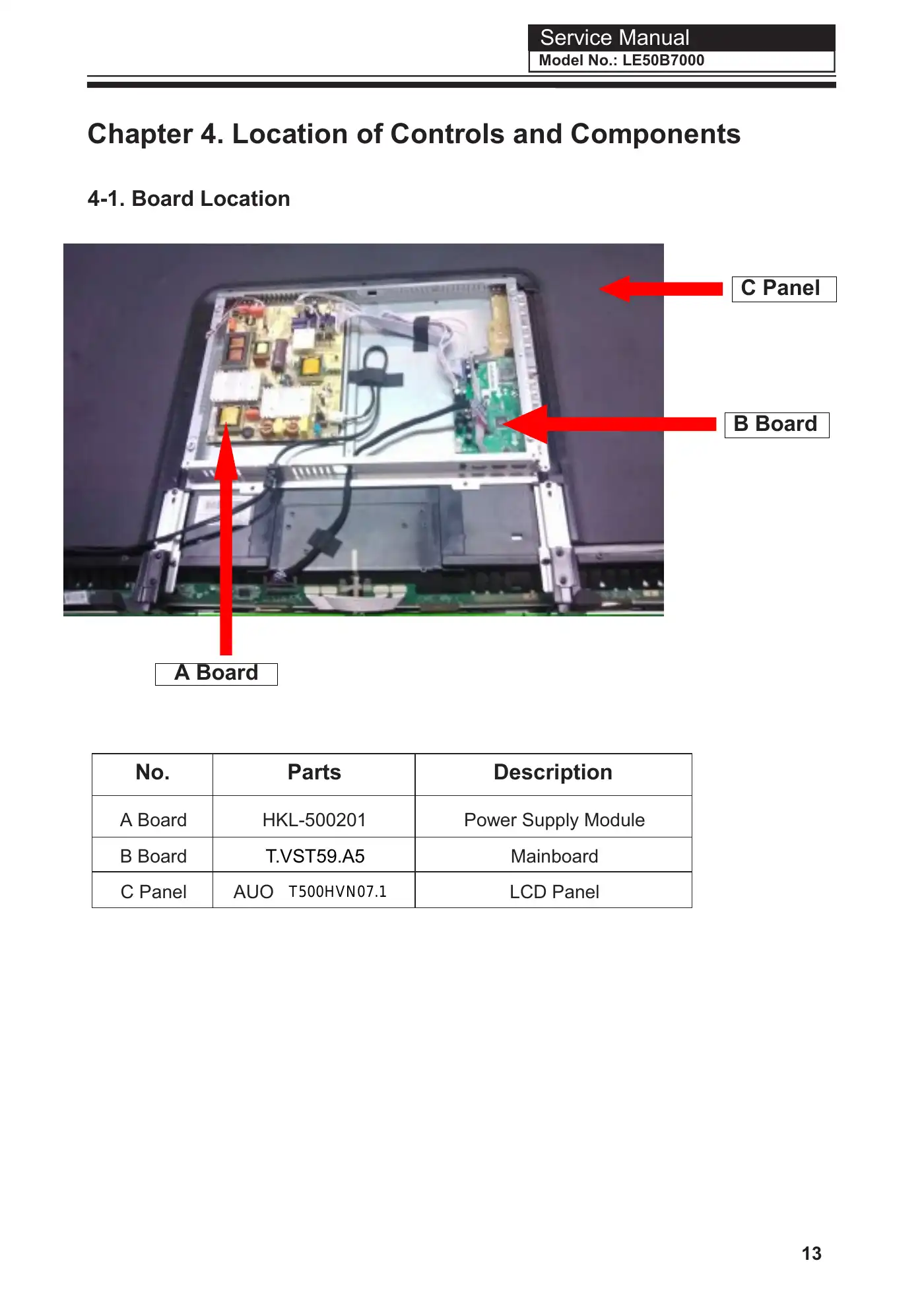 Haier LE50B7000 Service Manual Manual pdf 14 page image