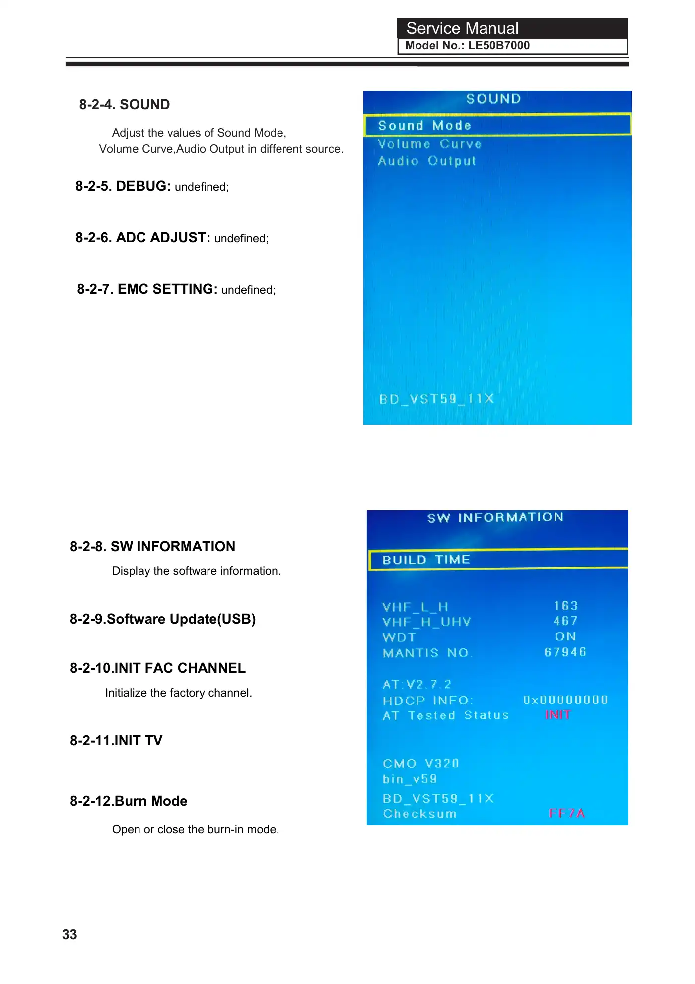 Haier LE50B7000 Service Manual Manual pdf 33 page image