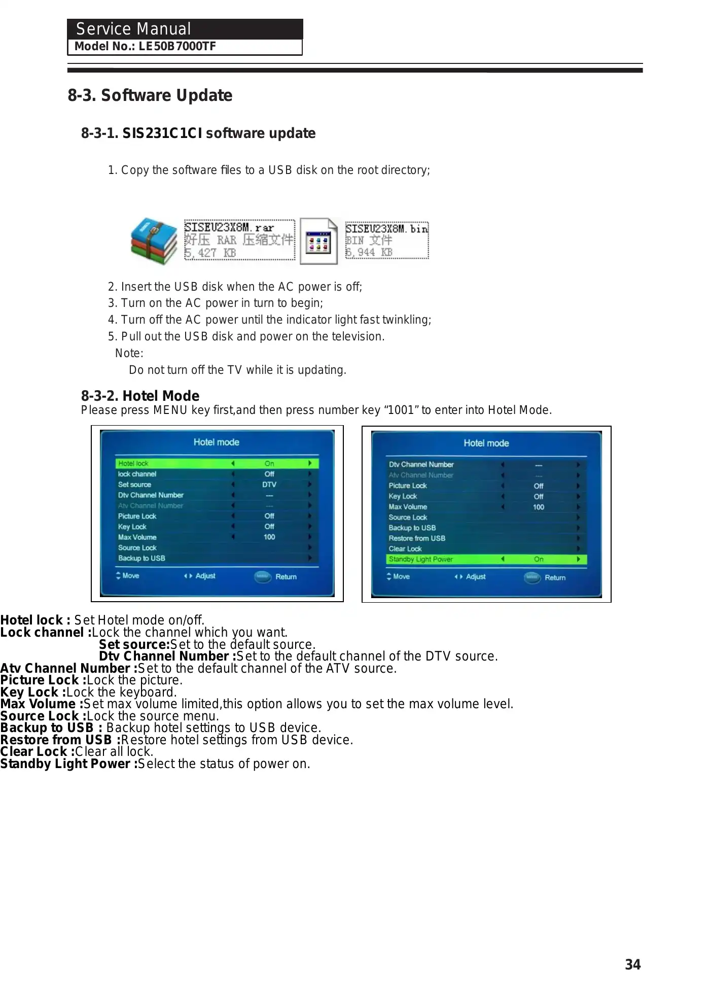 Haier LE50B7000TF Service Manual Manual pdf 34 page image