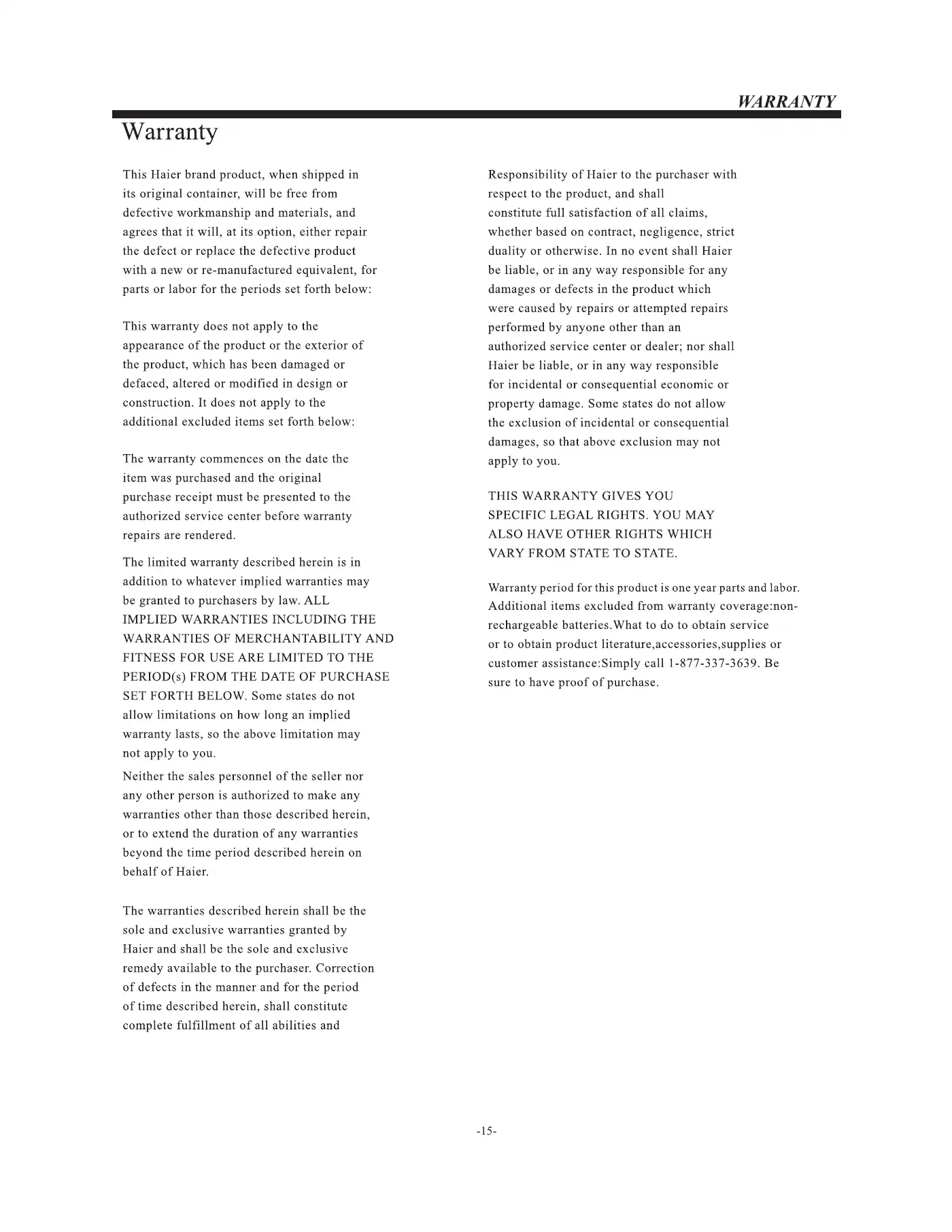 Haier LE50F2280 Manual Manual pdf 16 page image