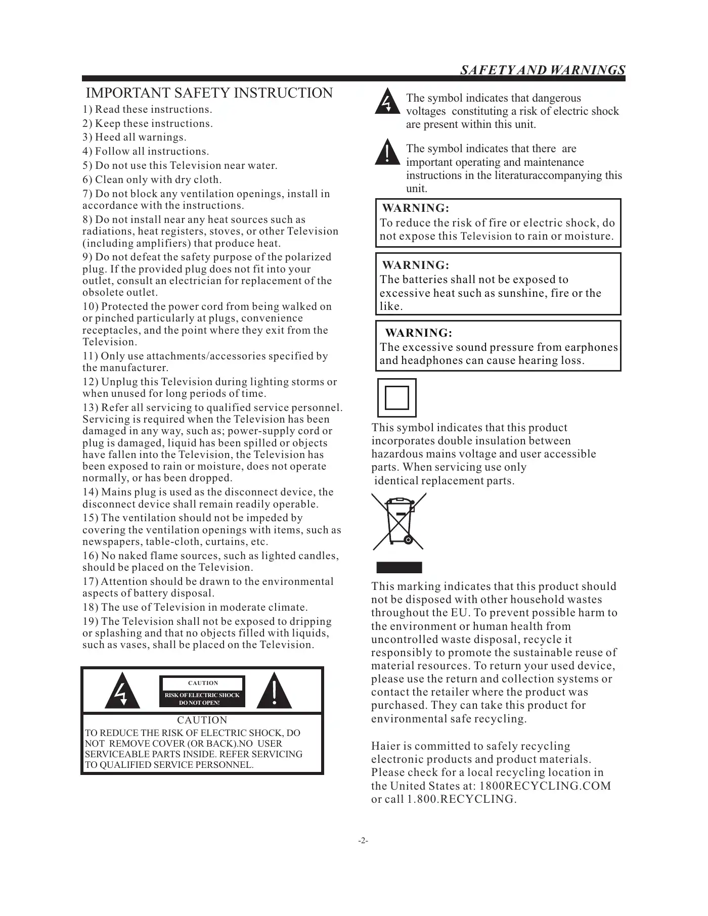 Haier LE50F2280 Manual Manual pdf 3 page image