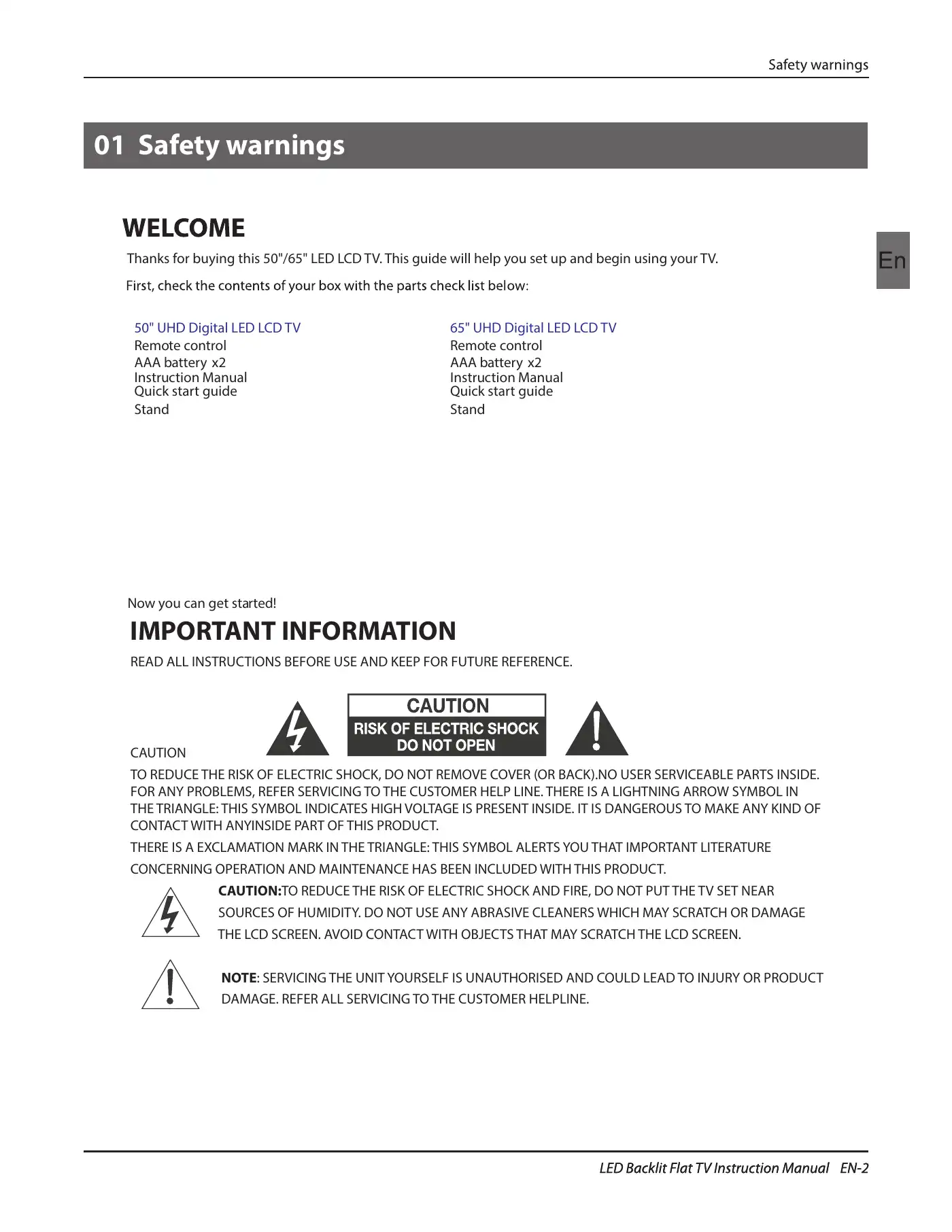 Haier LE50K6500U Instruction Manual Manual pdf 3 page image