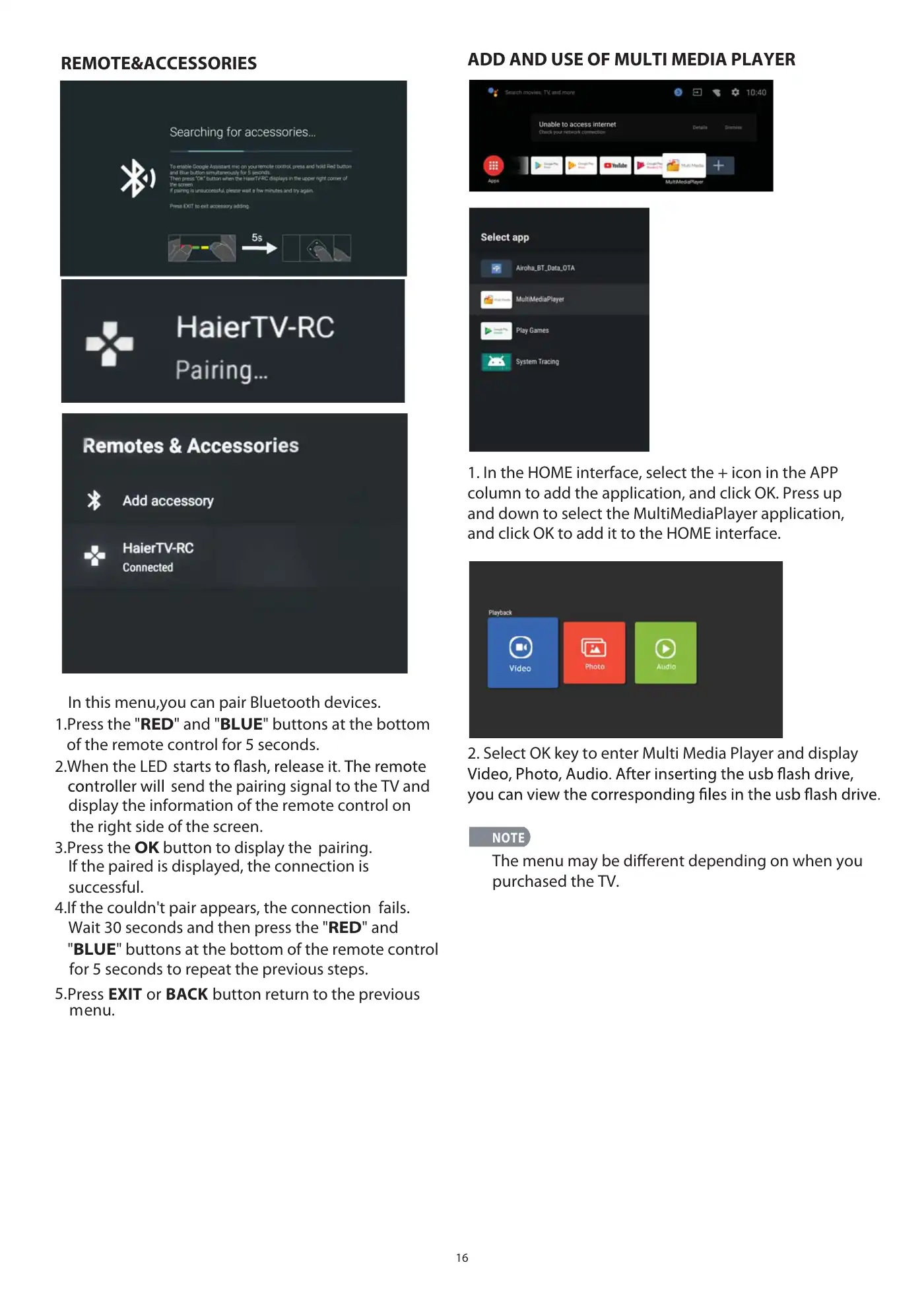 Haier LE50K9000UA User Manual Manual pdf 18 page image