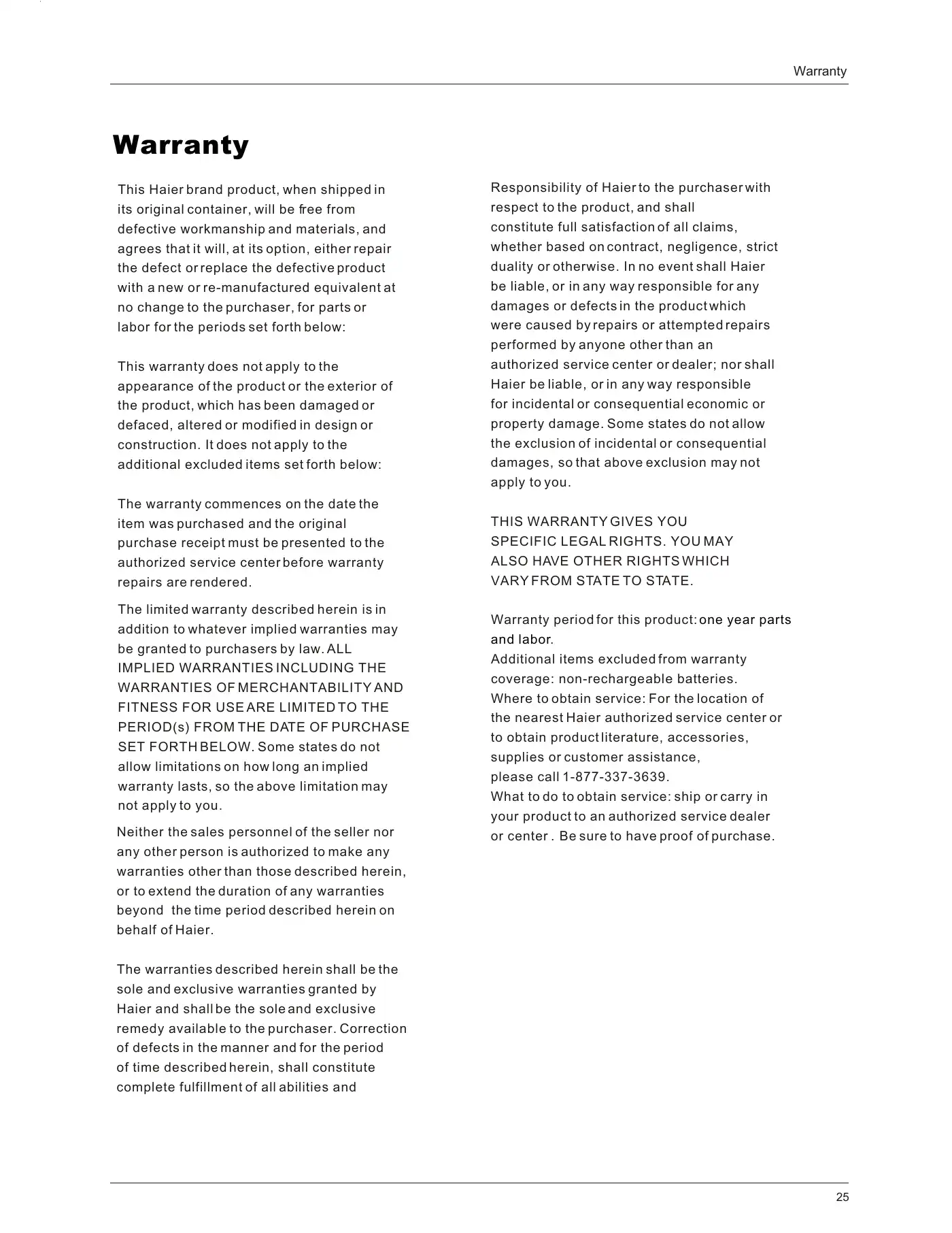 Haier LE58F3281 User Manual Manual pdf 27 page image