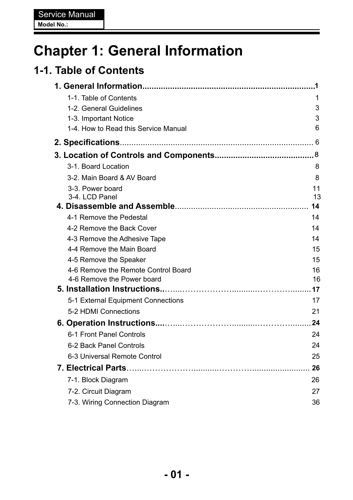 Haier LE65U6500U Service Manual Manual pdf 2 page image