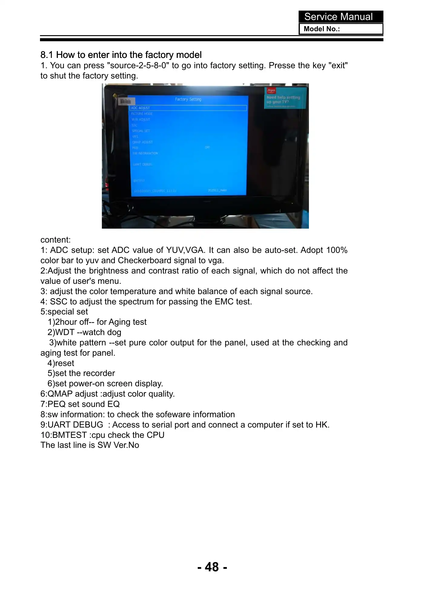 Haier LE65U6500U Service Manual Manual pdf 54 page image