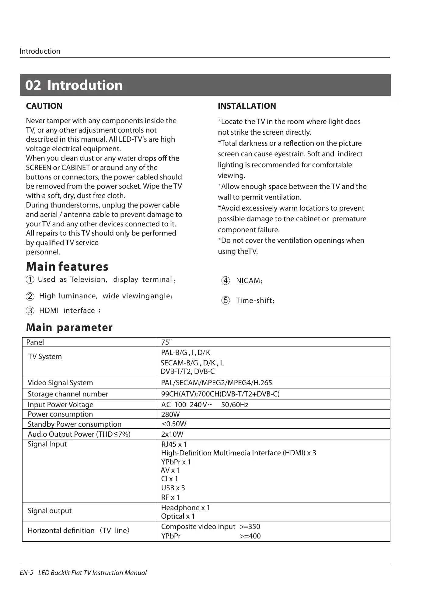 Haier LE75B9300U Instruction Manual Manual pdf 7 page image