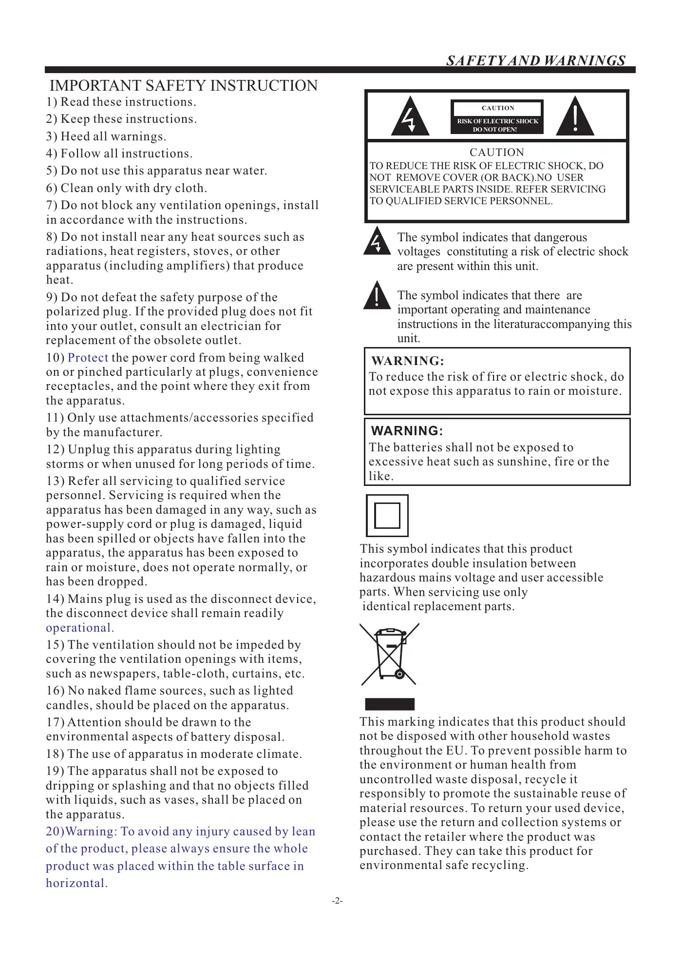 Haier LE75U9000SA User Manual Manual pdf 3 page image