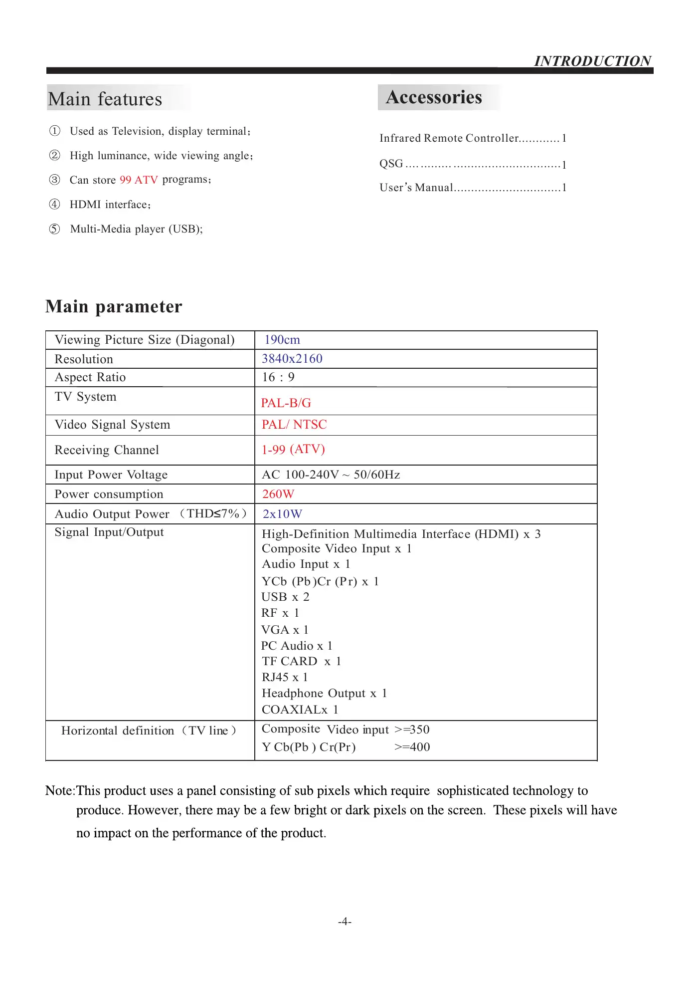Haier LE75U9000SA User Manual Manual pdf 5 page image