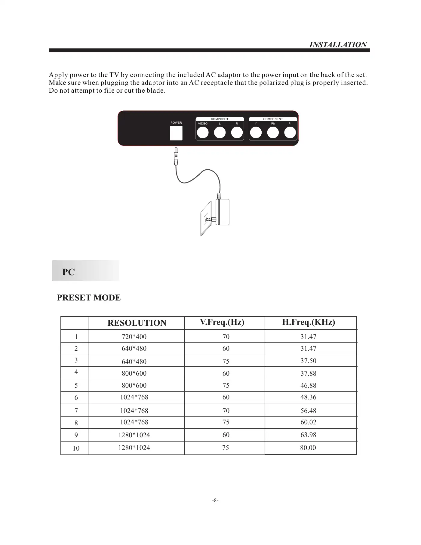 Haier LEC24B2380 User Manual Manual pdf 9 page image