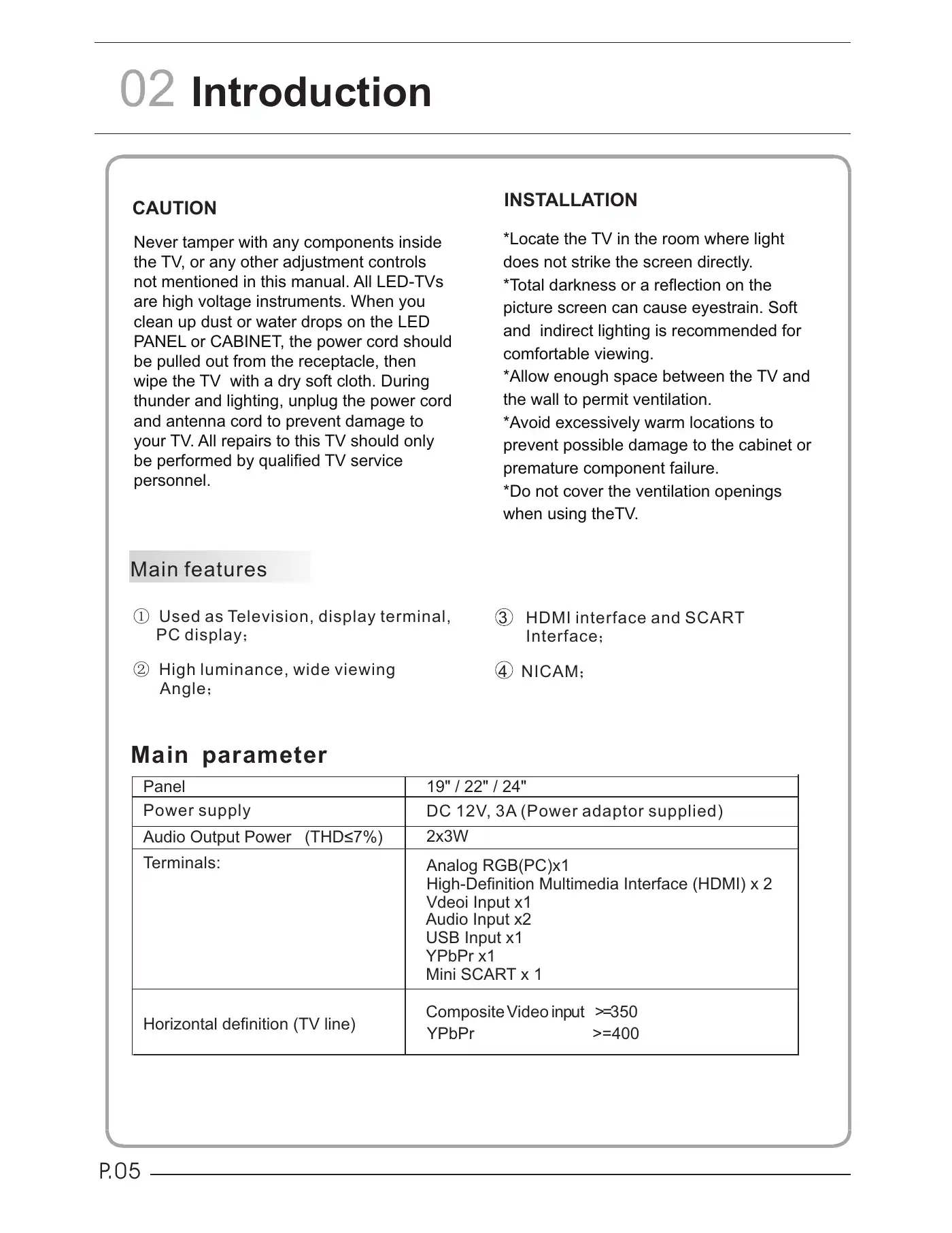 Haier LET19C430 User Manual Manual pdf 6 page image