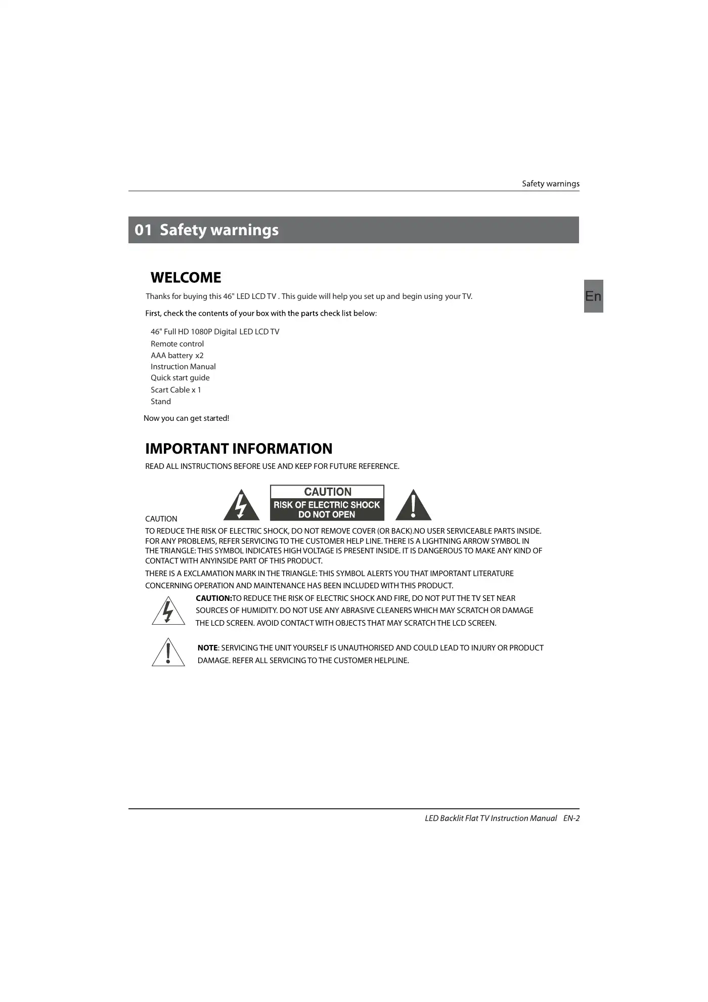 Haier LET46C800HF Instruction Manual Manual pdf 3 page image