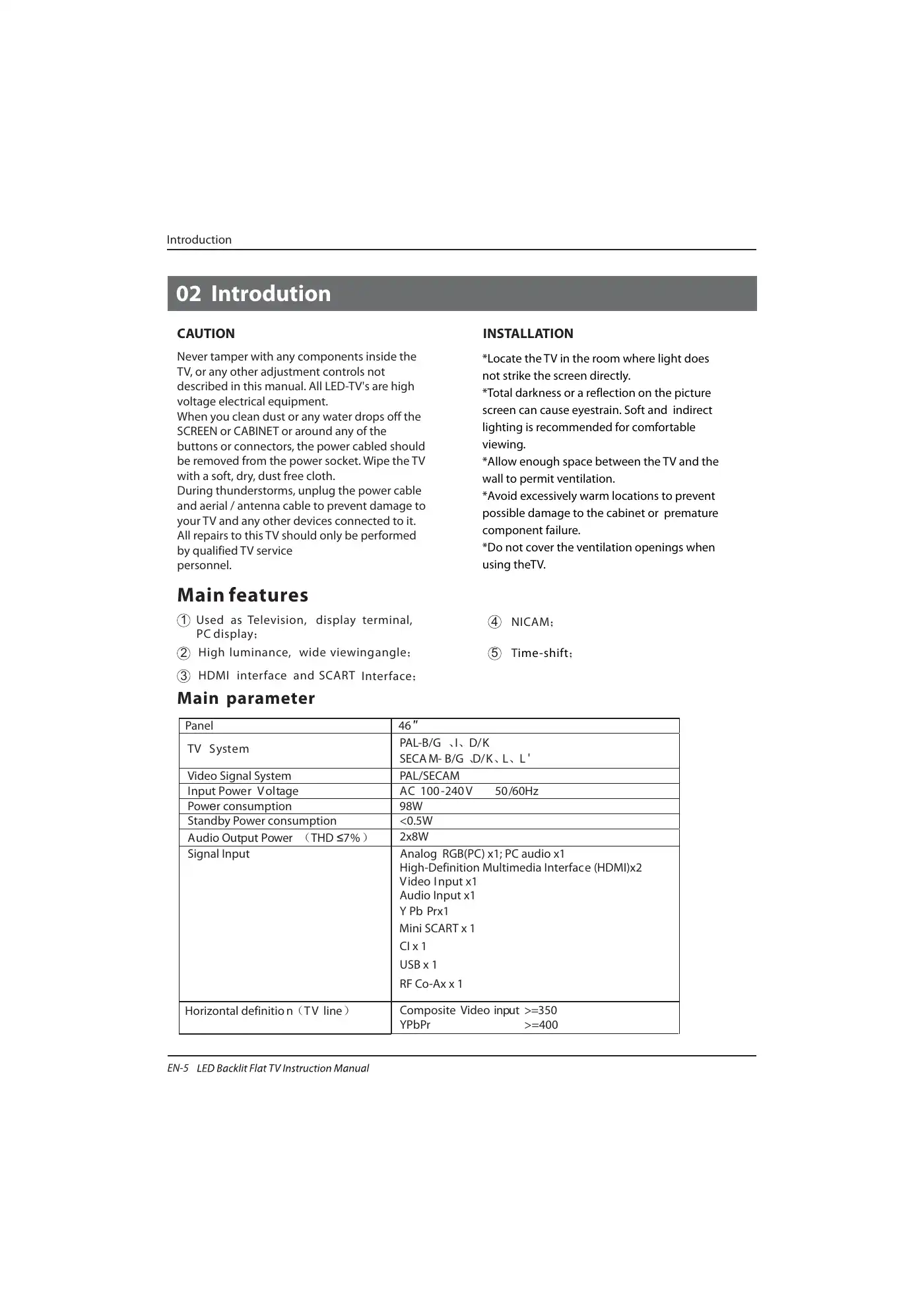 Haier LET46C800HF Instruction Manual Manual pdf 6 page image