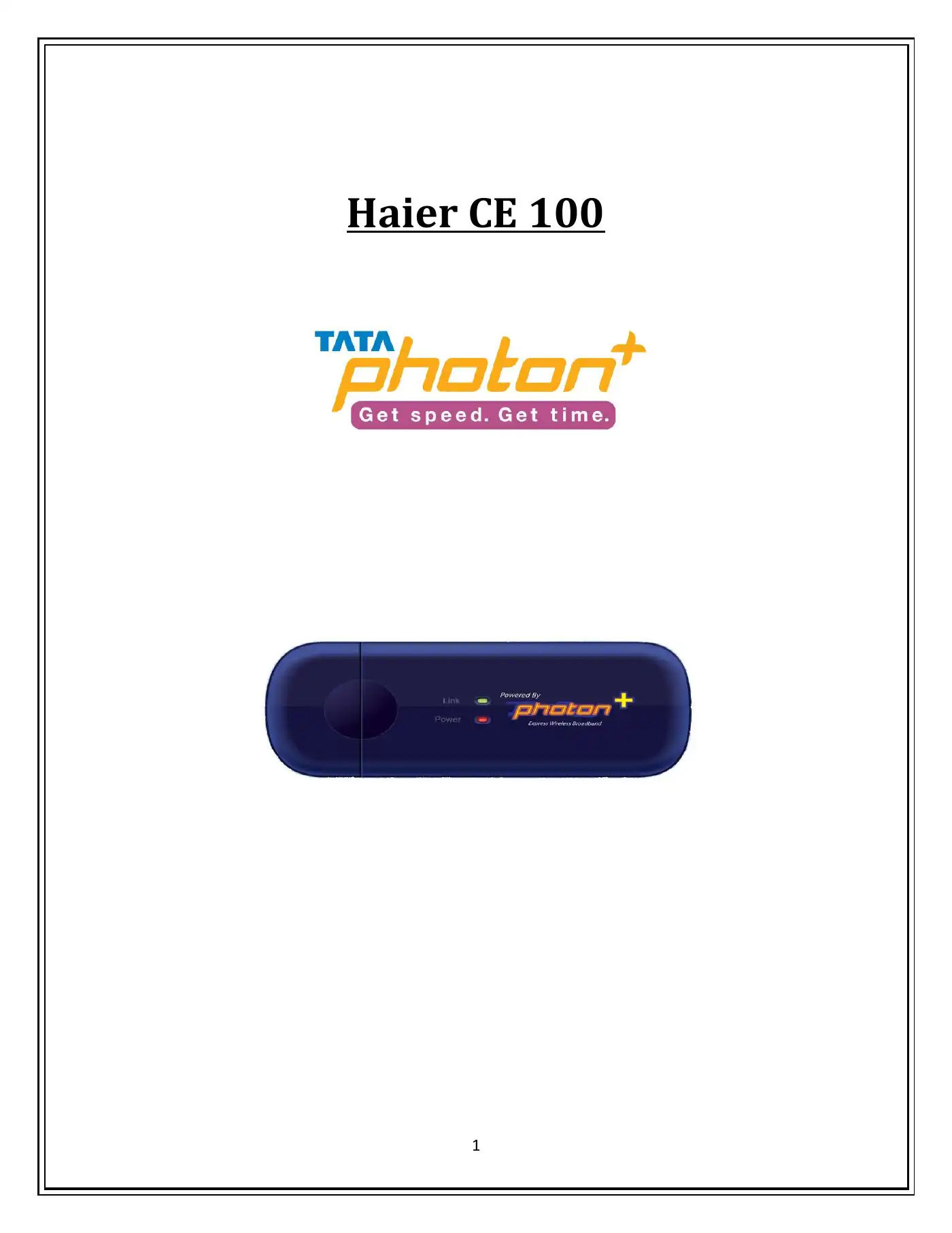 Haier CE100 User Manual Manual pdf 1 page image